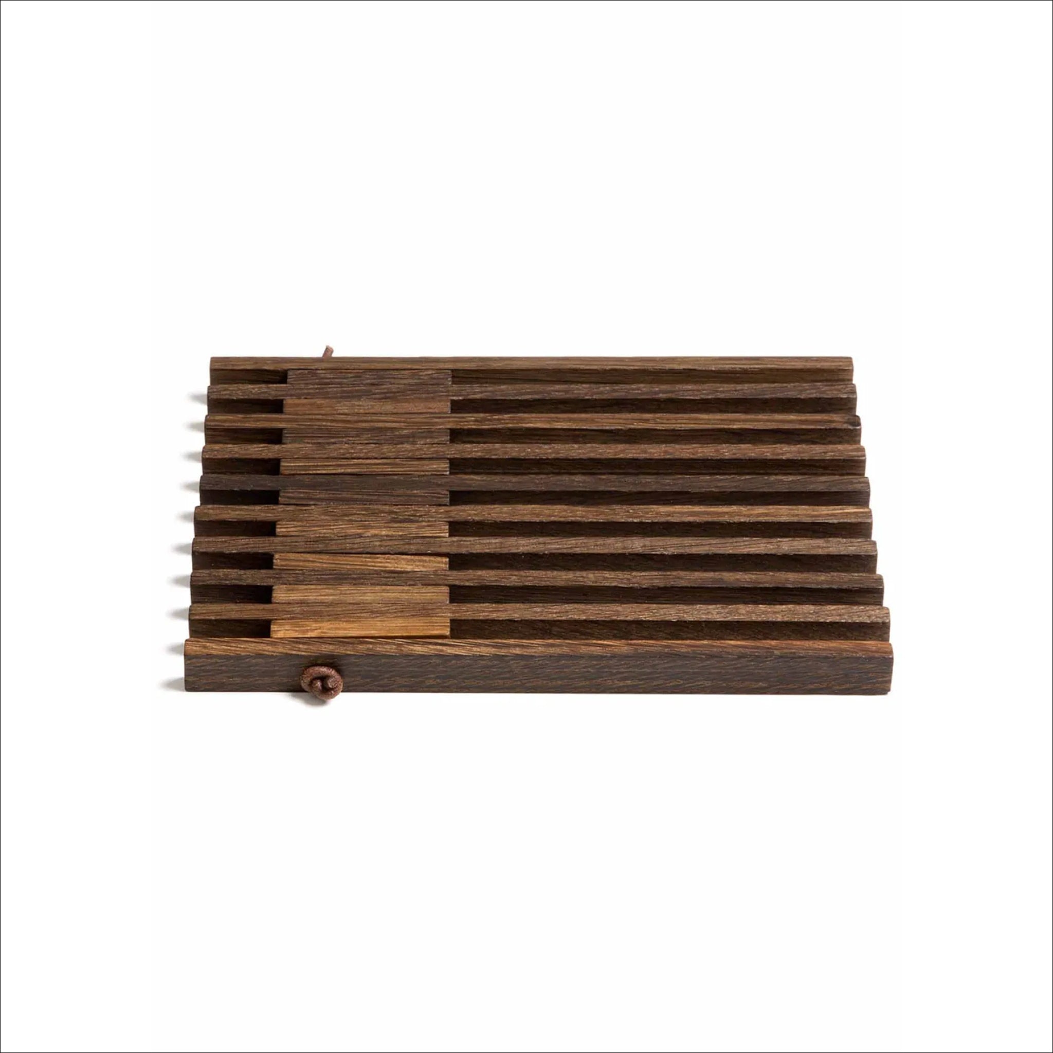 EKTA LIVING Wooden Table Frame Trivet - Smoked Oak Heat Resistant Coaster for Dining Table, Kitchen Counter & Hot Pots - Natural Wood Home Decor