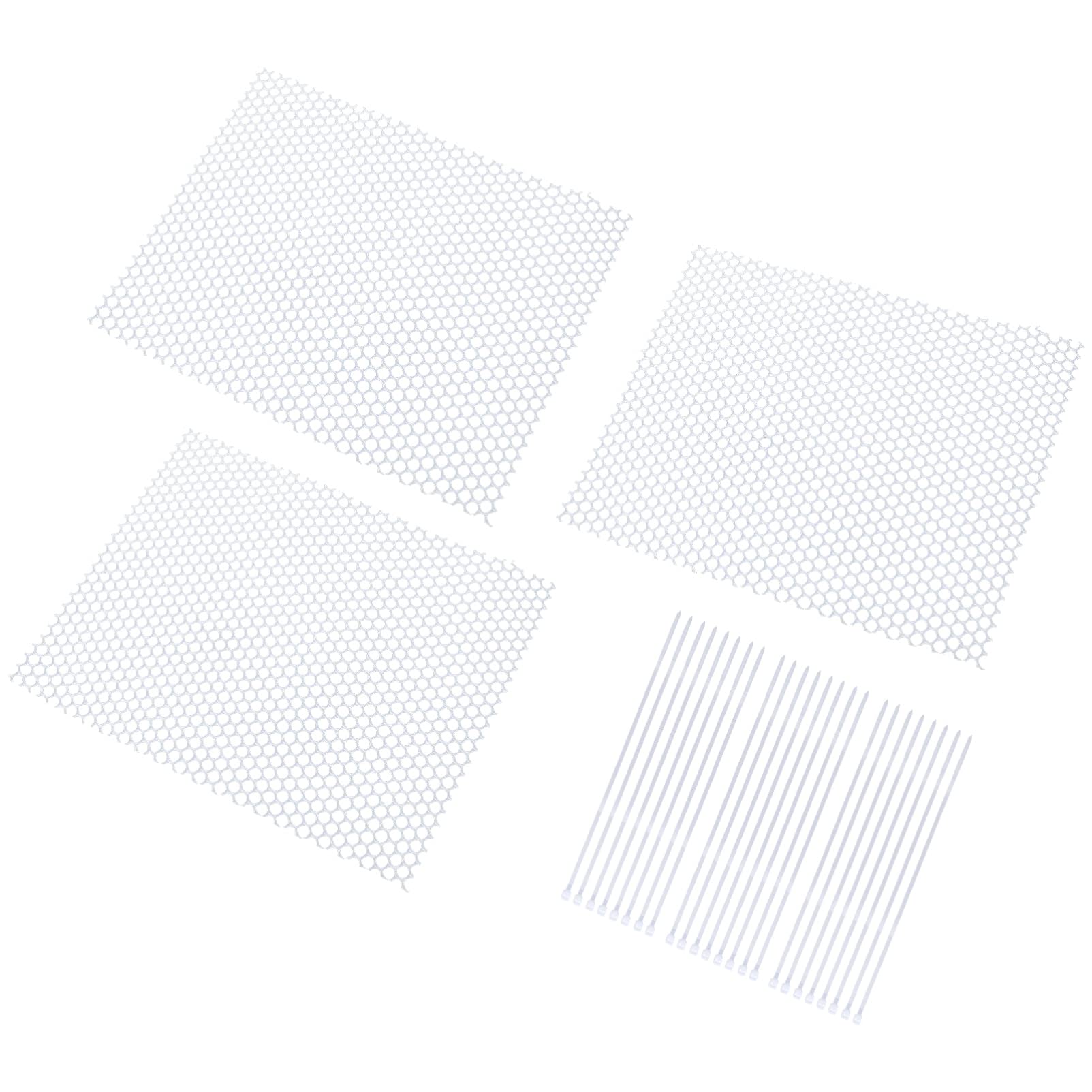 NUOBESTY 3pcs Rabbit Feet Pads - Soft Plastic Bunny Cage Floor Mats with Drain Holes - Comfortable Foot Resting Mats for Small Animals (Hamster, Rat, Chinchilla, Guinea Pig, Cat, Dog) - Perfect for Cage Lining, Pet Bedding & Water Leak Protection