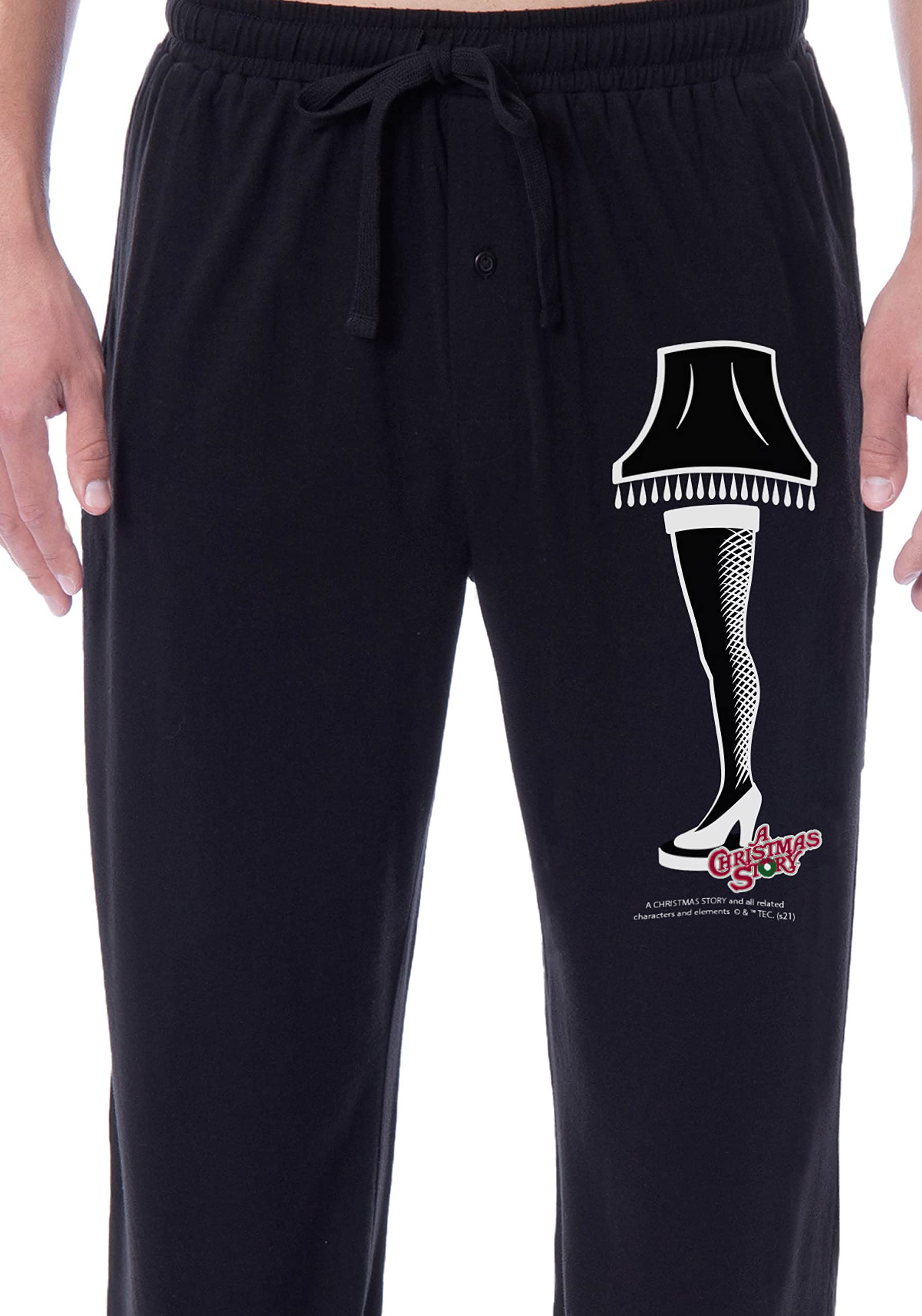 INTIMO A Christmas Story Men's Movie-Inspired Leg Lamp Pajama Pants - Cozy Holiday Lounge Wear for Christmas Movie Nights & Festive Gift Giving