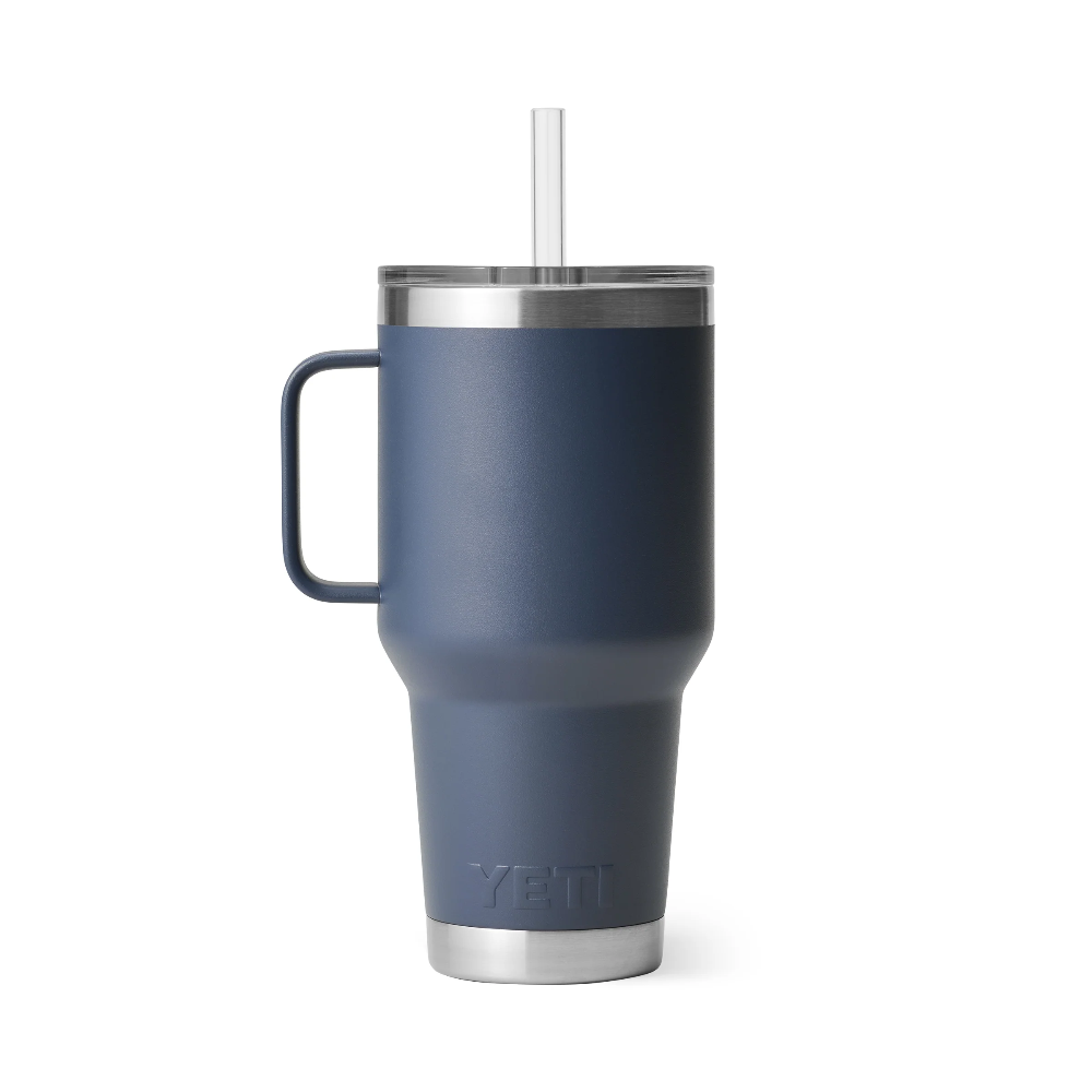 **35 oz Rambler Insulated Stainless Steel Mug with Straw Lid - Perfect for Coffee, Tea & Cold Drinks at Home, Office or Travel**