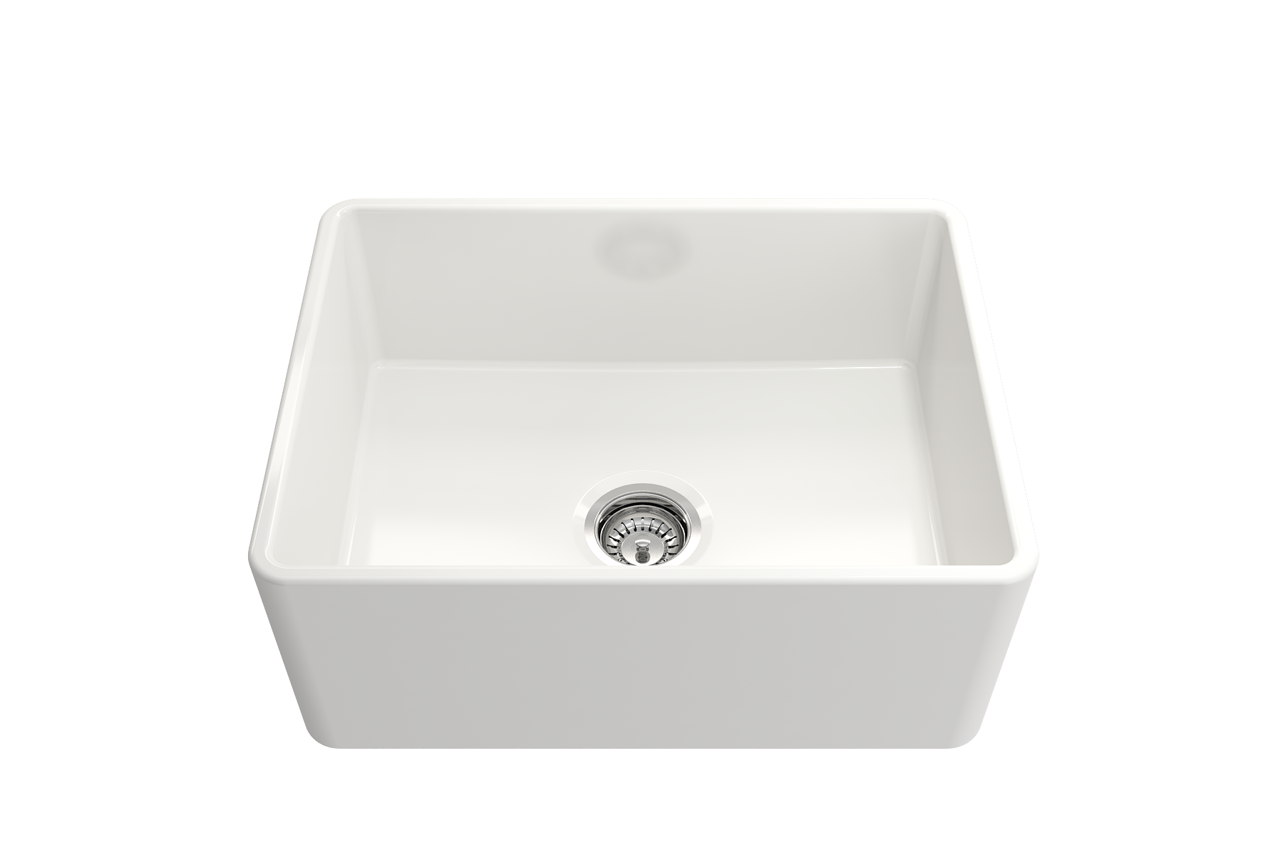 Bocchi Classico Farmhouse Apron Front Fireclay 24-Inch Single Bowl Kitchen Sink with Protective Bottom Grid & Strainer - 9 Color Options | Durable & Stylish for Modern Farmhouse, Rustic, or Traditional Kitchen Designs