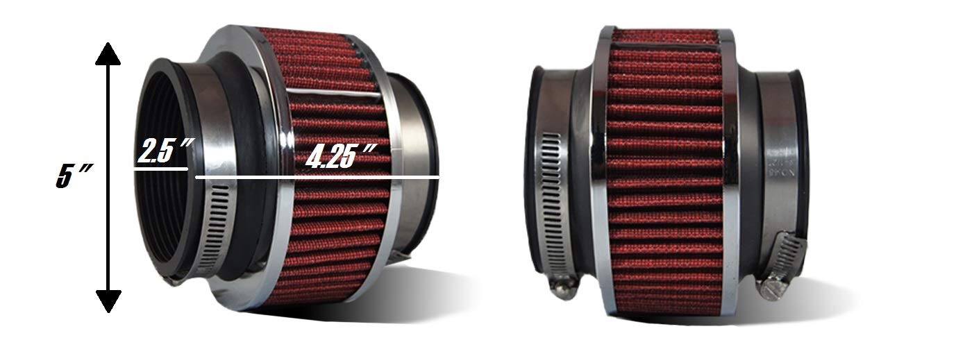 Universal Clamp-On Air Intake Bypass Valve Filter - 2.5