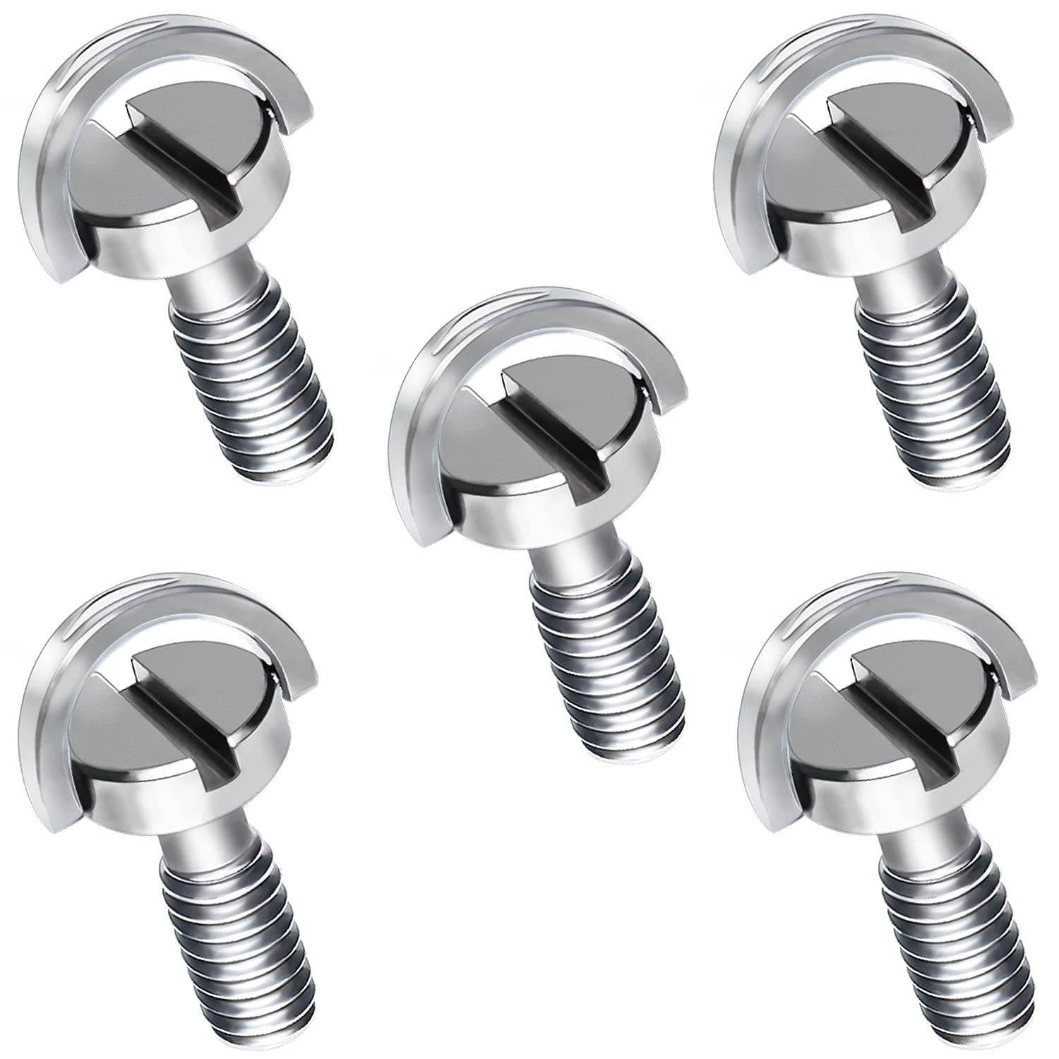 1/4 Inch Stainless Steel Camera Mounting Screws (5-Pack) - Durable Tripod & Tray Fasteners for DSLR, Mirrorless & Video Cameras - Perfect for Photography, Videography & Studio Equipment Setup
