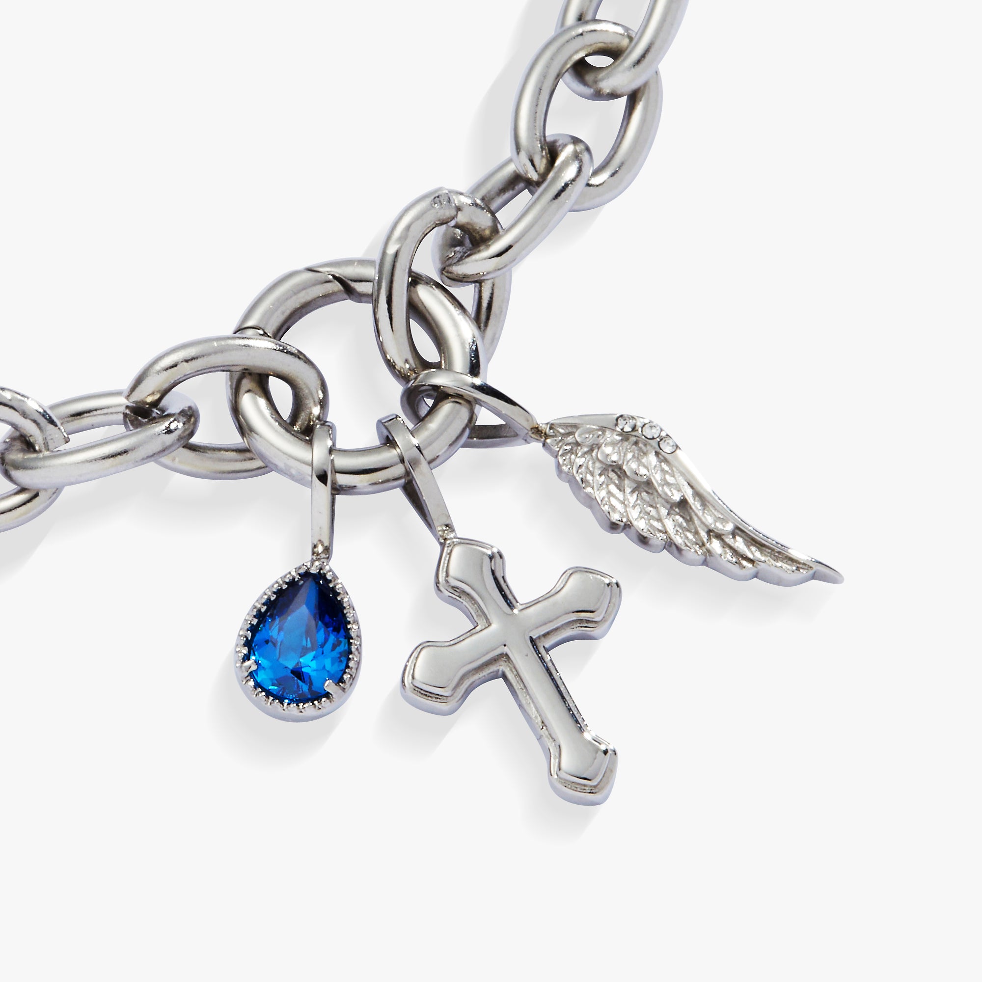 Faith Trio Interchangeable Charm Bracelet for Women - Adjustable Sterling Silver & Gold Plated Bracelet with 3 Charms - Perfect Gift for Birthday, Anniversary & Everyday Wear