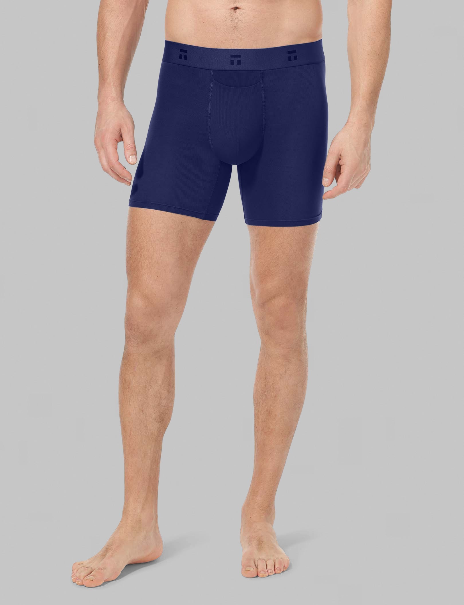 Breathable Air Mid-Length Boxer Briefs for Men - 6 Pack | Soft Stretch Comfort Underwear for Everyday Wear & Active Lifestyles | Gym, Workout, Travel & Lounge