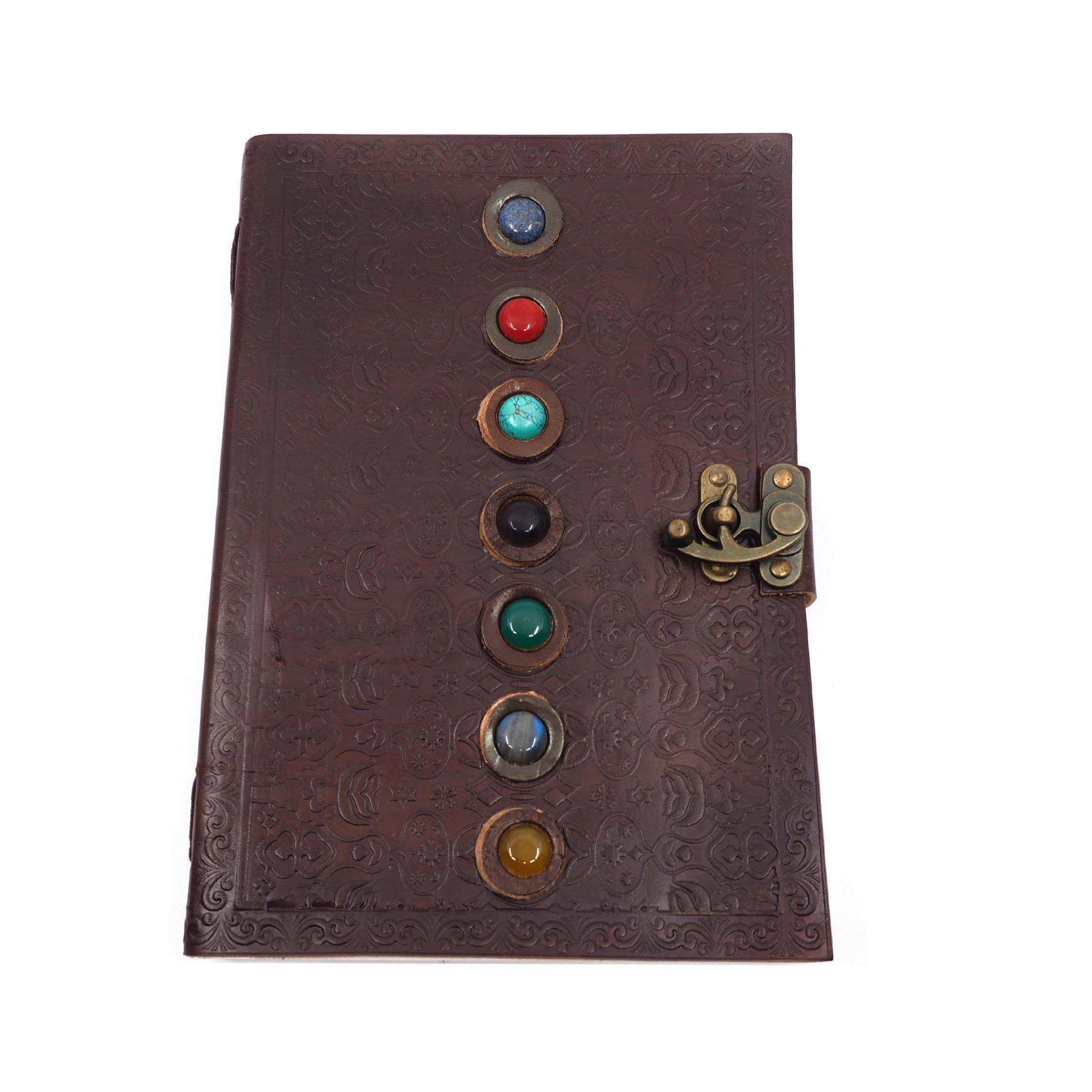 Handmade Jeweled Leather Journal for Women - Elegant & Personalized Writing Notebook - Perfect for Diary, Sketching, Travel & Gift Giving