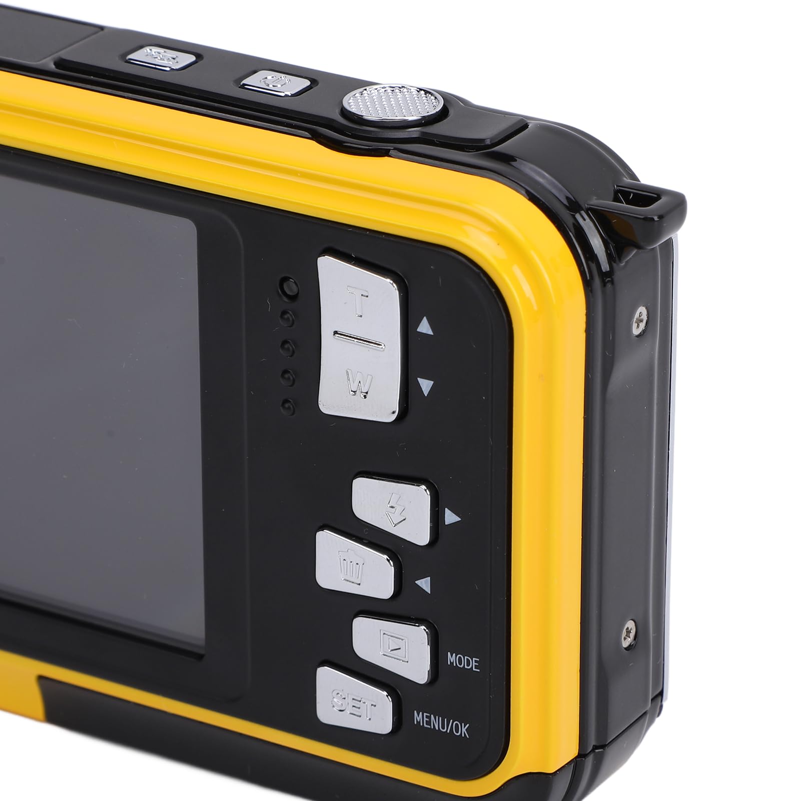 2.7K Waterproof Digital Camera - 48MP Full HD Underwater Camera with 16X Zoom, 11FT Water Resistant for Snorkeling, Diving & Swimming - Compact & Lightweight (Yellow) - Perfect for Beach Vacations, Pool Parties & Marine Photography