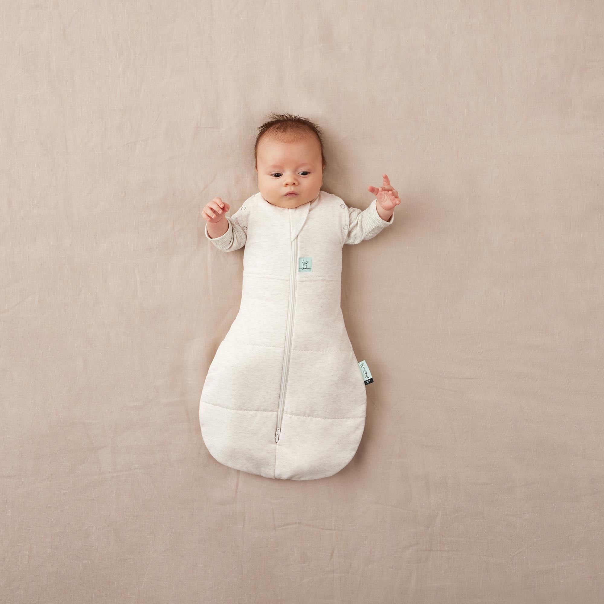 ErgoPouch Cocoon Zip Swaddle Bag 3.5 TOG - Premium Baby Sleep Sack for Newborns & Infants - Oatmeal Marle Color - Perfect for Winter Nights & Nursery Sleepwear
