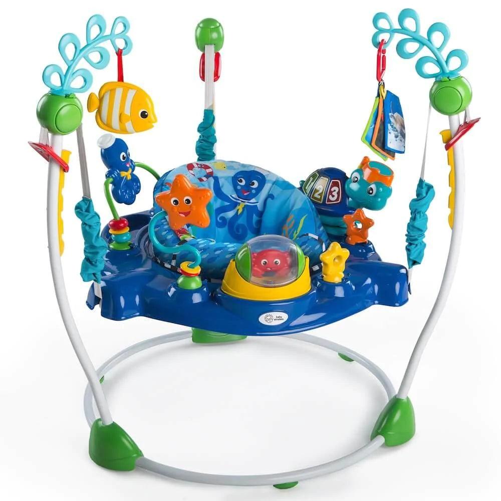 Baby Einstein Neptune's Ocean Discovery Activity Jumper - Interactive Baby Toy with Lights & Music for Early Learning Development - Perfect for Playtime, Sensory Stimulation & Motor Skills Growth