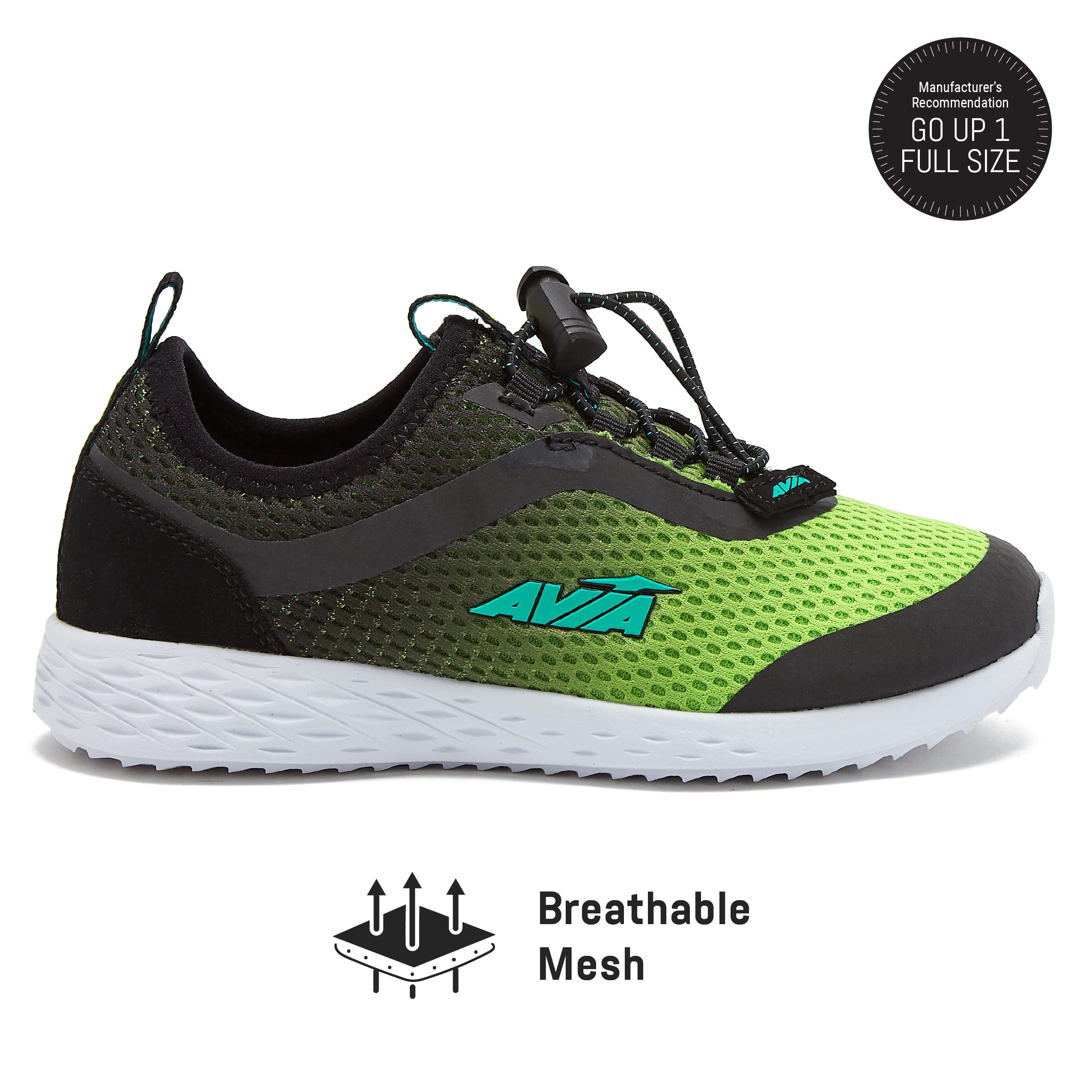 Avia Avi Spirit Slip-On Boys' Sneakers - Lightweight Breathable Tennis & Running Shoes for Toddler to Big Kids (Sizes 11-6) - Perfect for School, Sports & Daily Activities