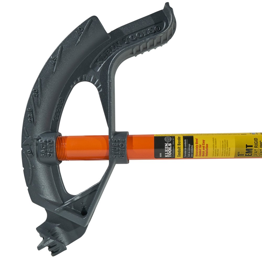 Klein Tools 56205 1-Inch EMT Iron Conduit Bender with No. 51247 Handle - Professional Electrical Conduit Bending Tool for Electricians, DIY Projects, and Home Renovations