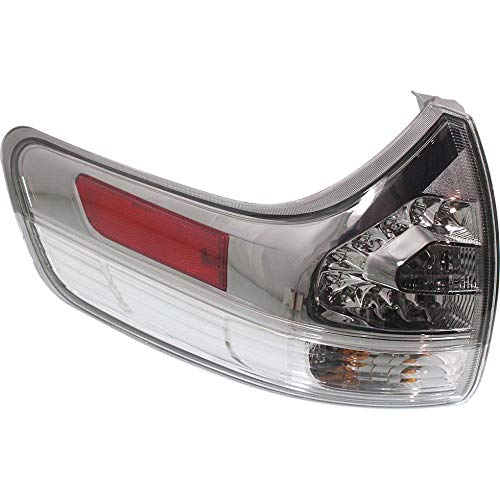 2011-2015 Toyota Sienna Driver Side Outer Tail Light Replacement - OEM Style LED Brake Light Assembly for SE Model | Perfect for Night Driving Safety & Car Restoration Projects