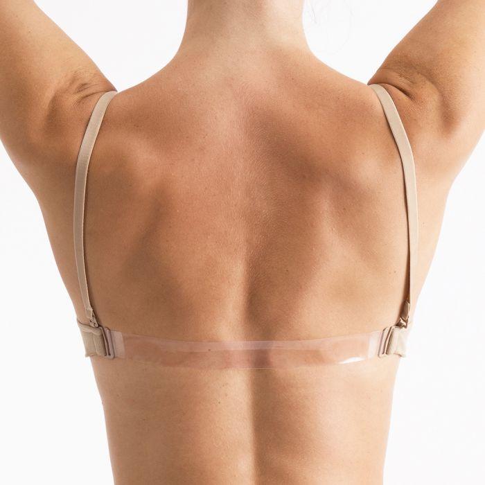 Silky Dance Women's Seamless Padded Clear Band Bra - Comfortable Support for Yoga, Gym & Everyday Wear