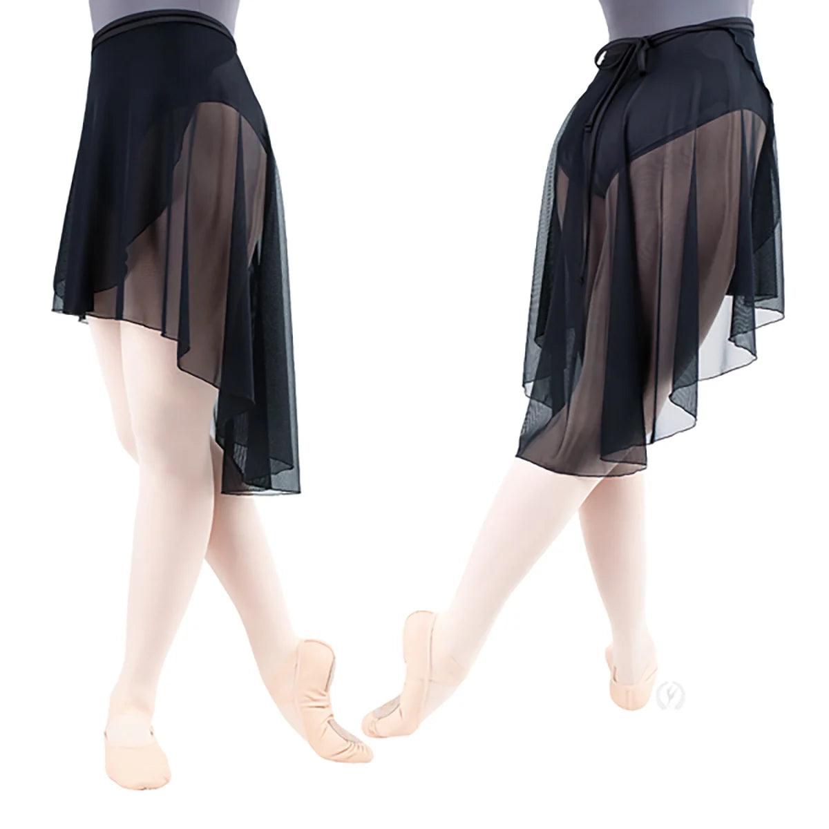 Eurotard Women's Dramatic Mesh Wrap Skirt - Elegant Dance Skirt for Ballet, Contemporary & Performance - Perfect for Stage Shows, Photo Shoots & Costume Parties