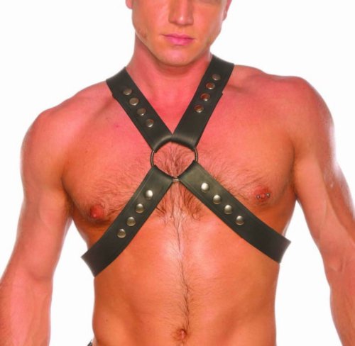 Men's Leather Chest Harness - Adjustable SMALL Size for BDSM, Fetish & Fashion | Perfect for Parties, Cosplay & Alternative Style Outfits