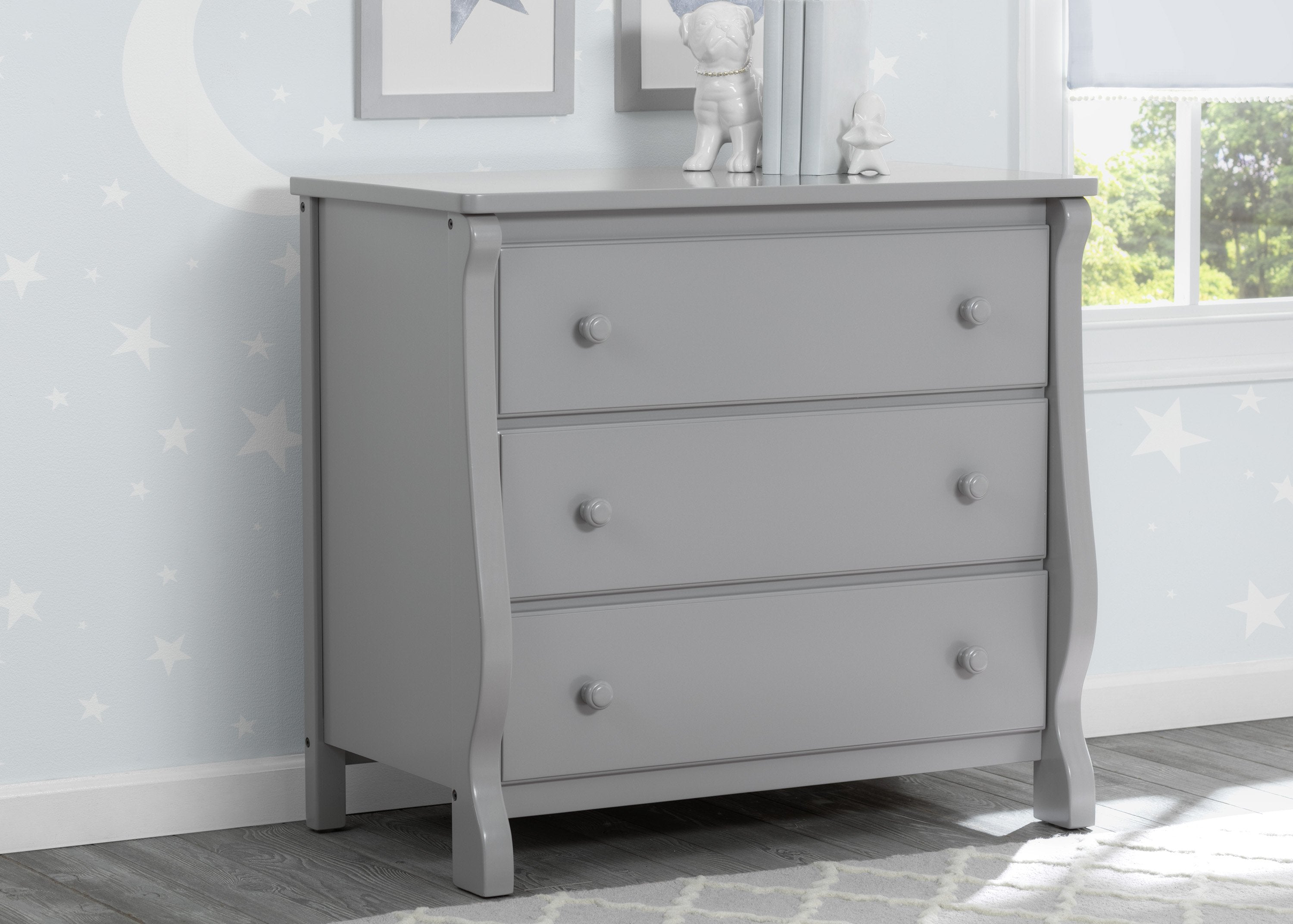 Universal 3 Drawer Dresser - Sturdy Wooden Chest of Drawers for Bedroom, Living Room & Office Storage - Perfect for Organizing Clothes, Accessories & Home Essentials