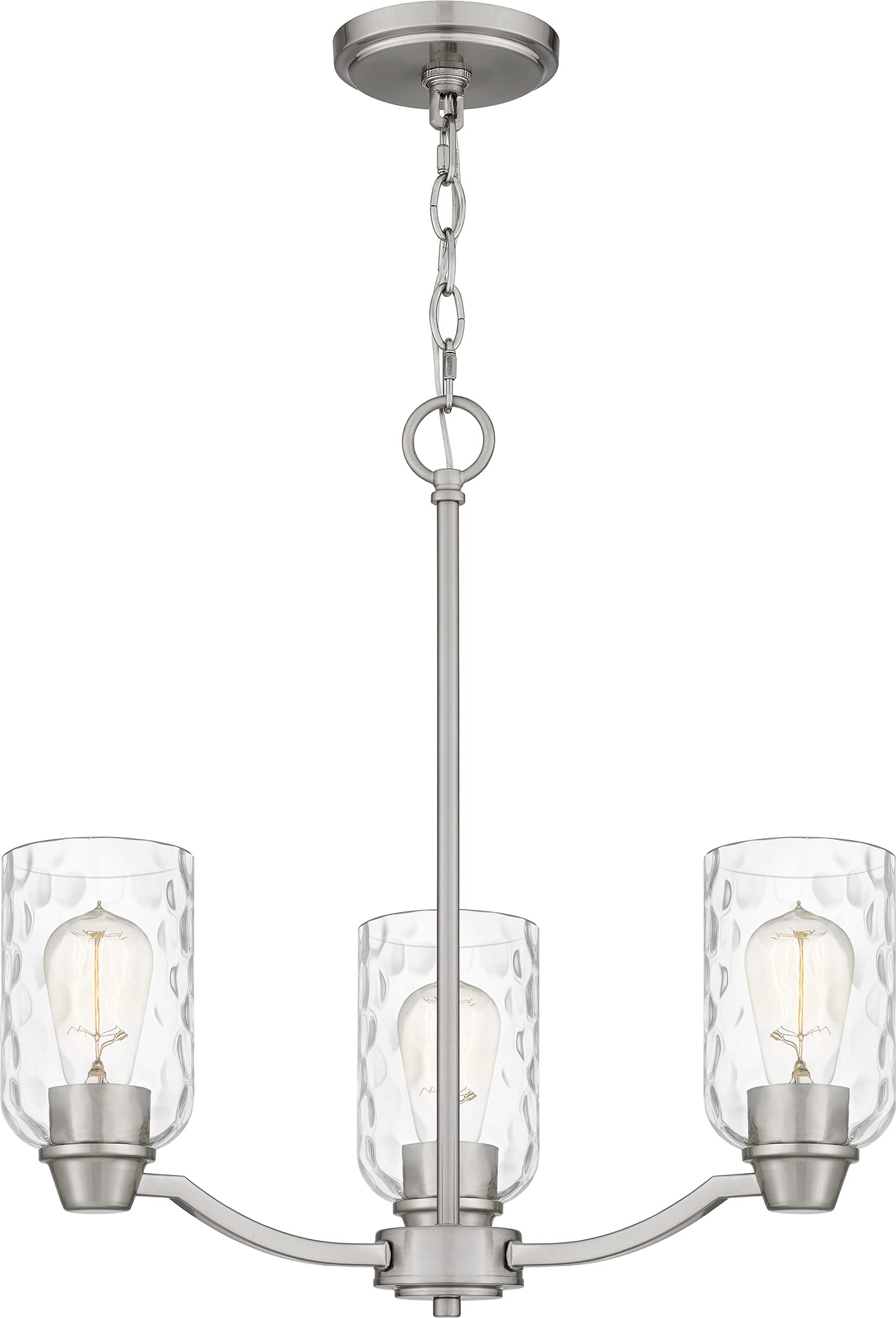Quoizel ACA5020BN 3-Light Acacia Transitional Clear Water Glass Chandelier - 20