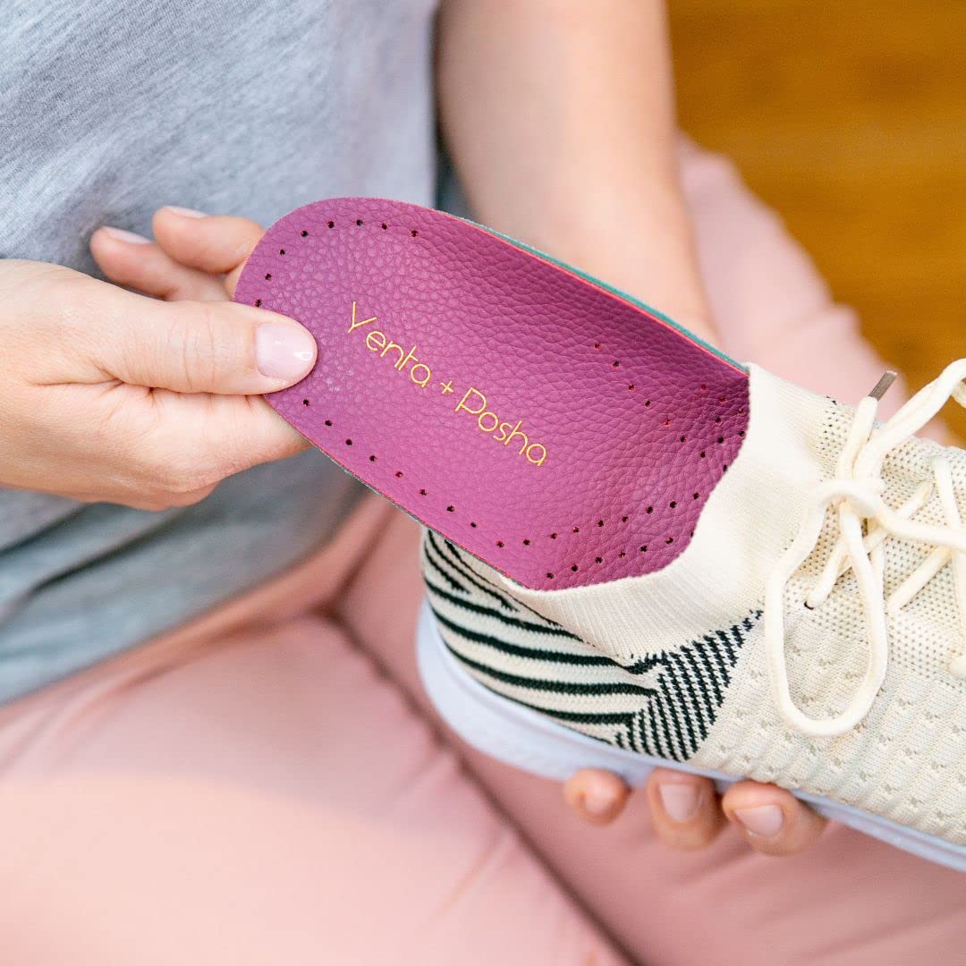 Ultra Thin Comfortable Shoe Insoles for Women - Breathable Arch Support Inserts for Flat Feet, Heel Pain Relief - Perfect for Running, Walking, Work & Daily Use (5 Wing Round Toe Design)