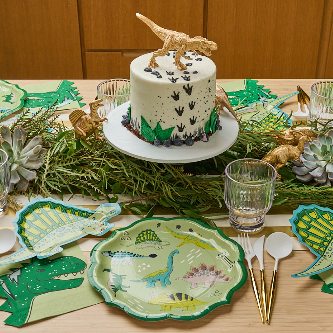Rawrsome Dinosaur Tableware Set - Fun Kids Dinner Plates, Bowls & Utensils for Birthday Parties & Themed Events