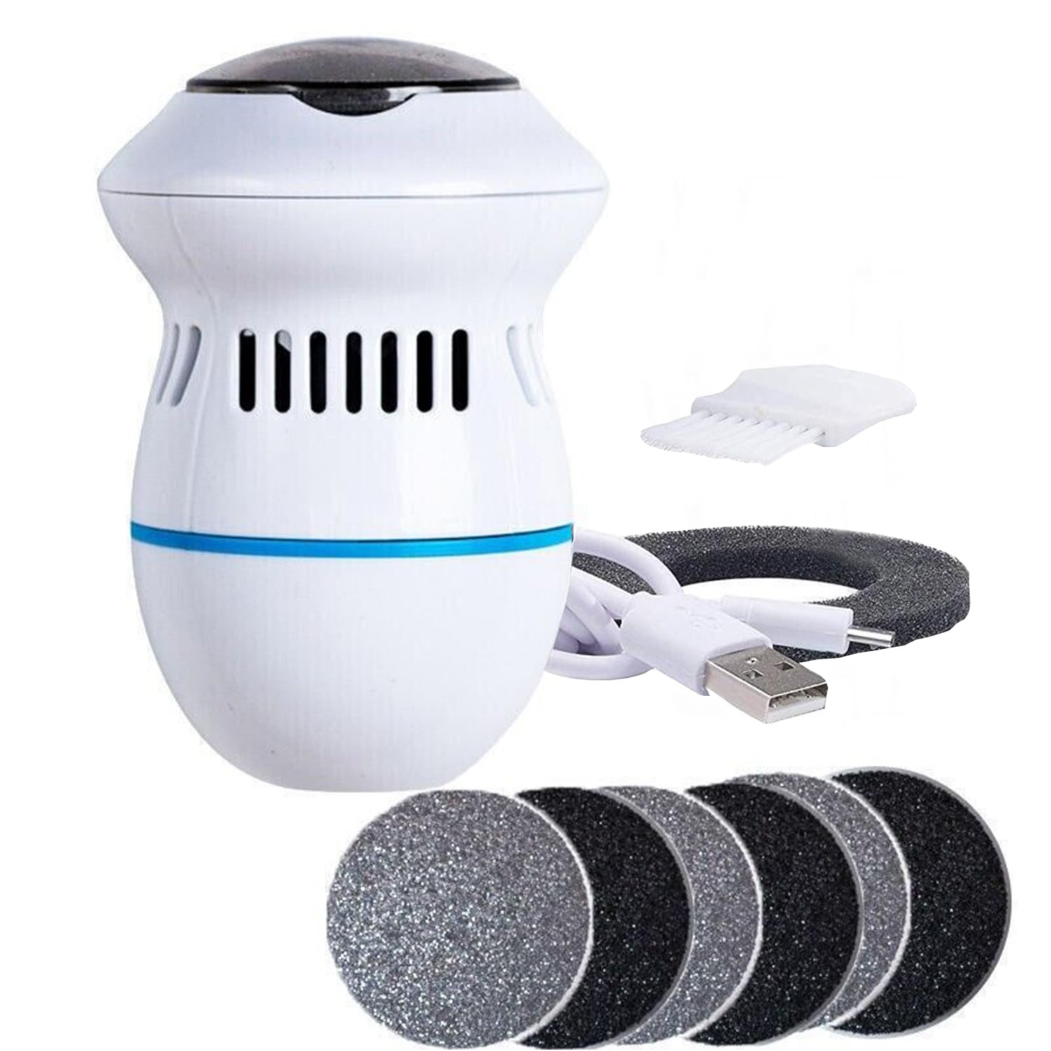 Electric Callus Remover for Feet - Rechargeable Pedicure Tool with 6 Attachments | Professional Foot Care Device for Callus & Dead Skin Removal | Perfect for Home Pedicure & Soft Smooth Feet