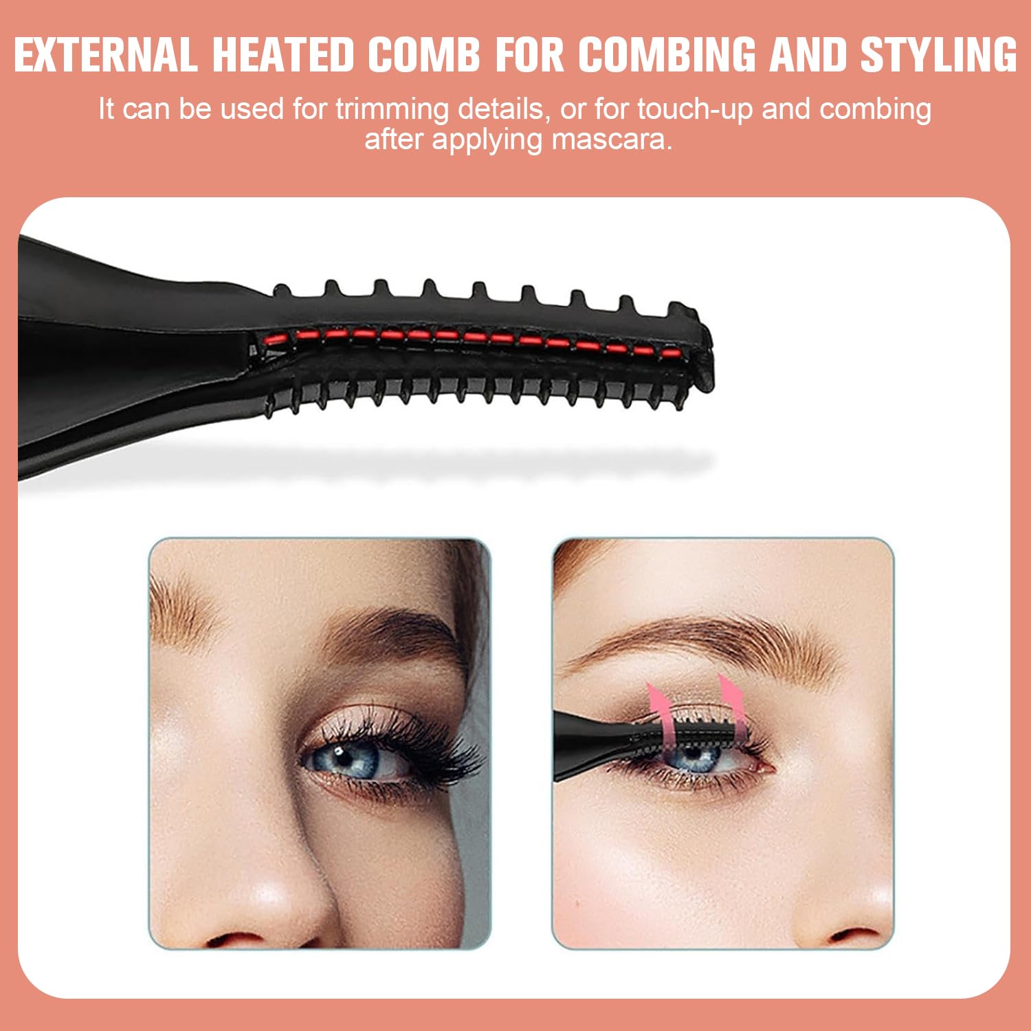USB Rechargeable Heated Eyelash Curler - Mini Electric Lash Curling Tool for Women, Portable Travel-Friendly Makeup Accessory with Fast Heating Technology - Perfect for Home, Travel & Professional Makeup (White)