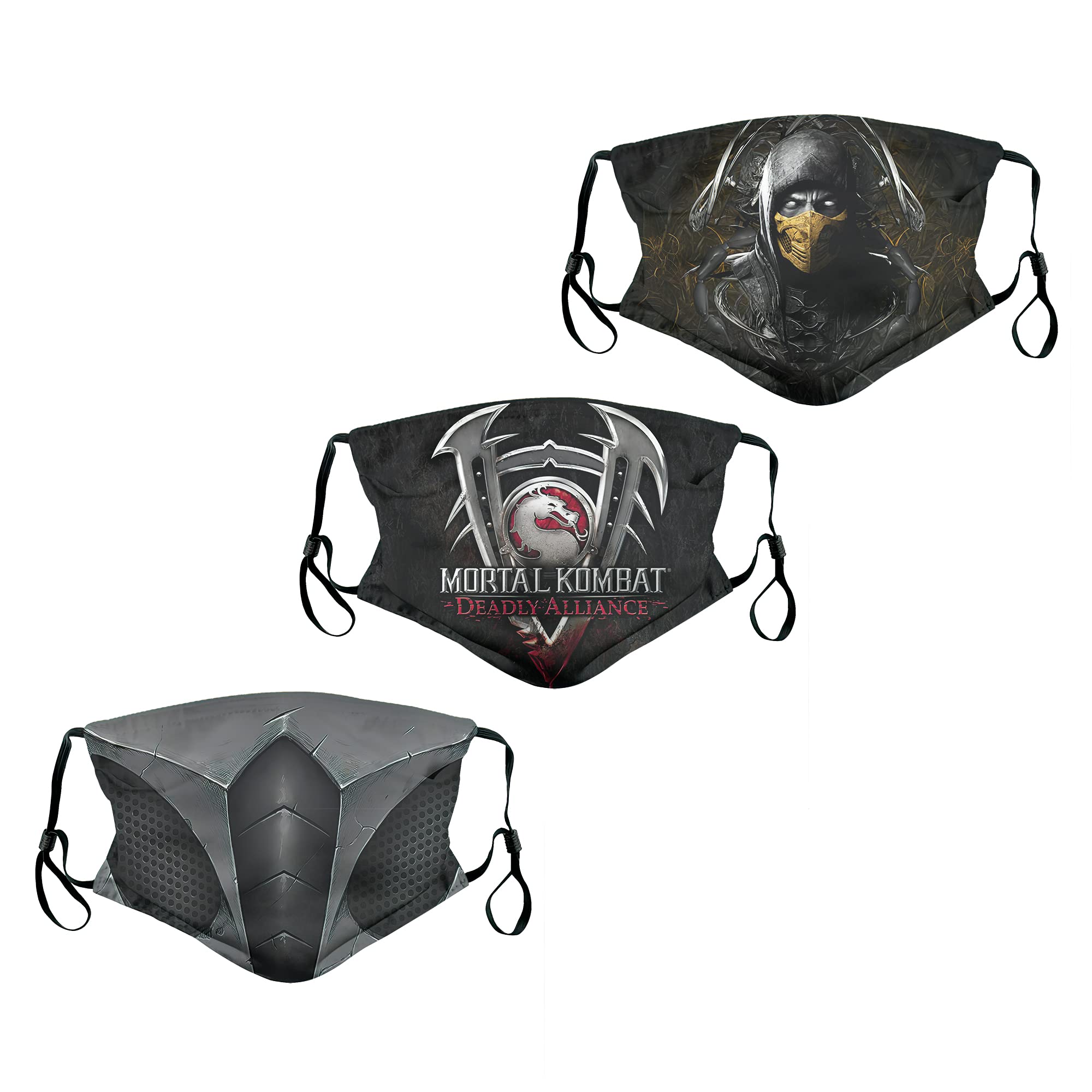 3PCS Adjustable Reusable Face Mask for Men & Women - Breathable Cosplay Mask for Halloween, Costume Parties & Daily Protection