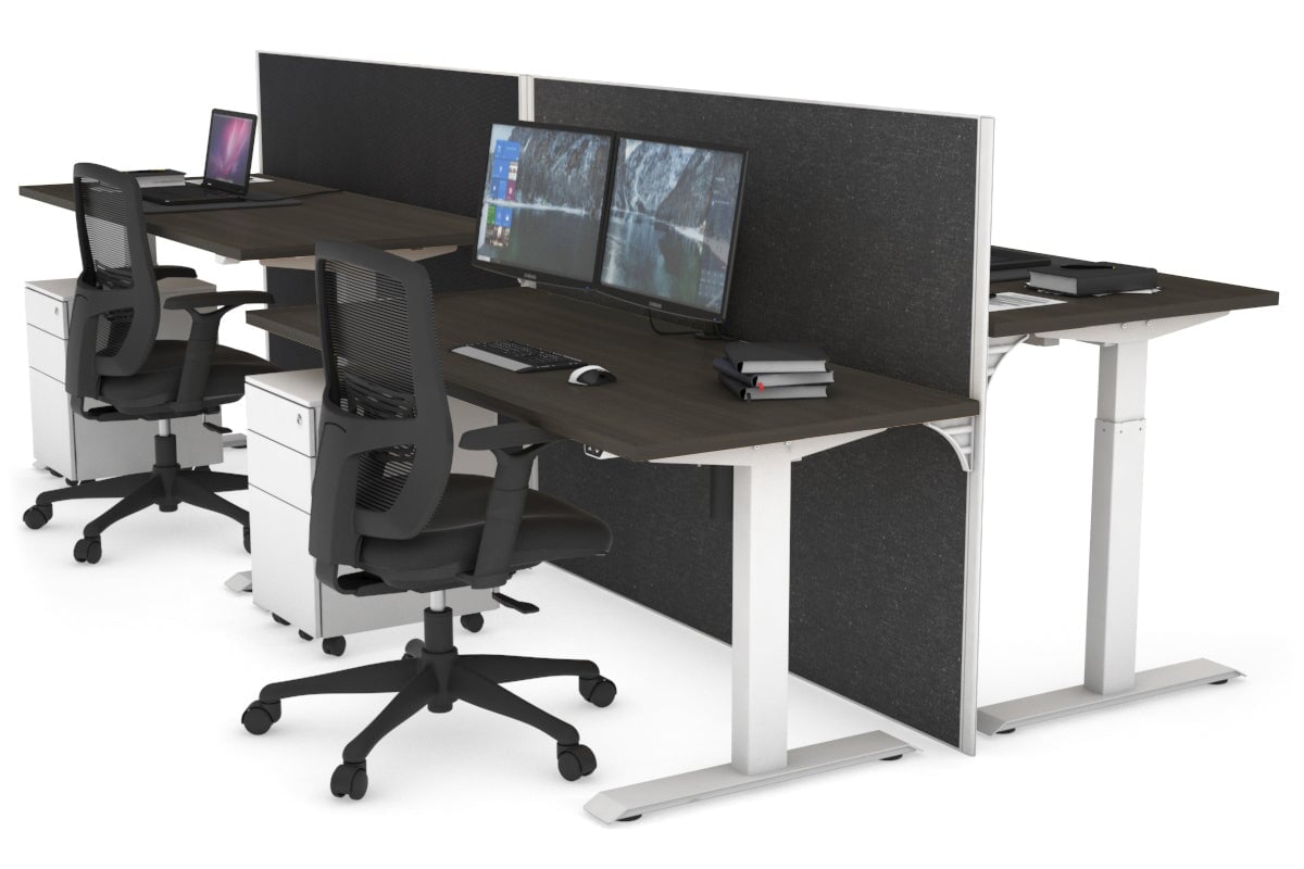 Height Adjustable 4-Person Workbench - 1600L x 700W Heavy Duty Workstation for Office, Workshop & Garage - Perfect for Team Projects, DIY & Industrial Work