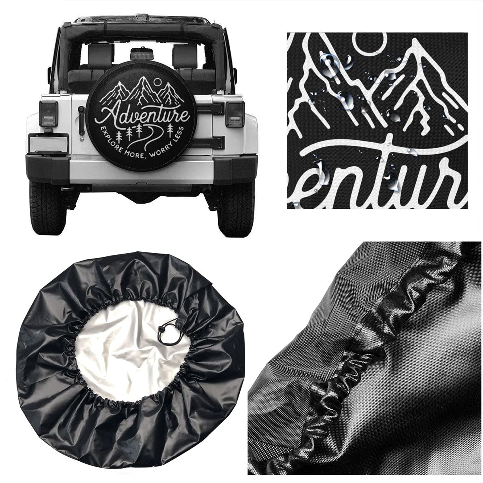 RV Spare Tire Cover - Weatherproof Universal Fit for Trailers & SUVs (14