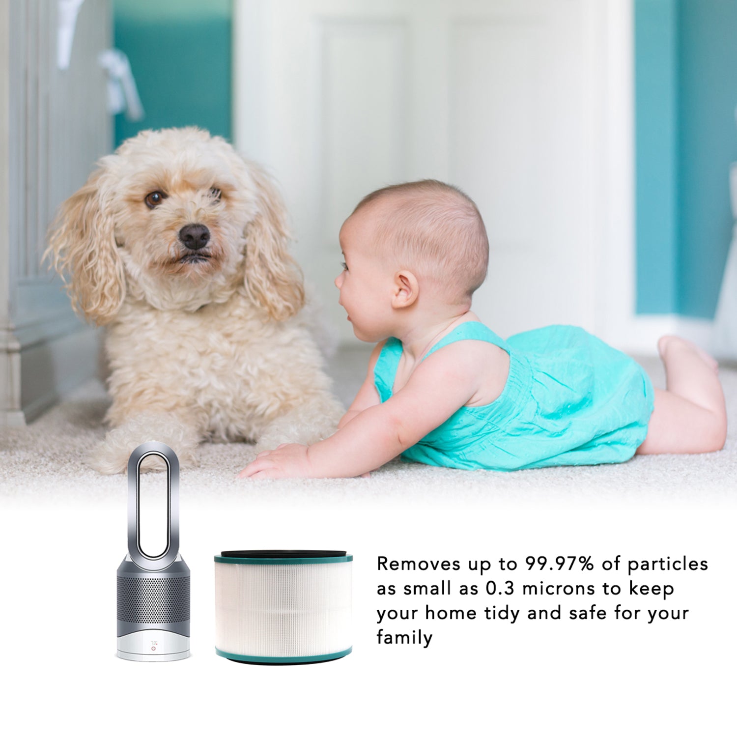 Dyson HP1 HP02 DP01 Pure Hot + Cool Link & Pure Cool Link Desk Air Purifier Replacement Filter - HEPA Filter for Clean Air at Home, Office, or Bedroom