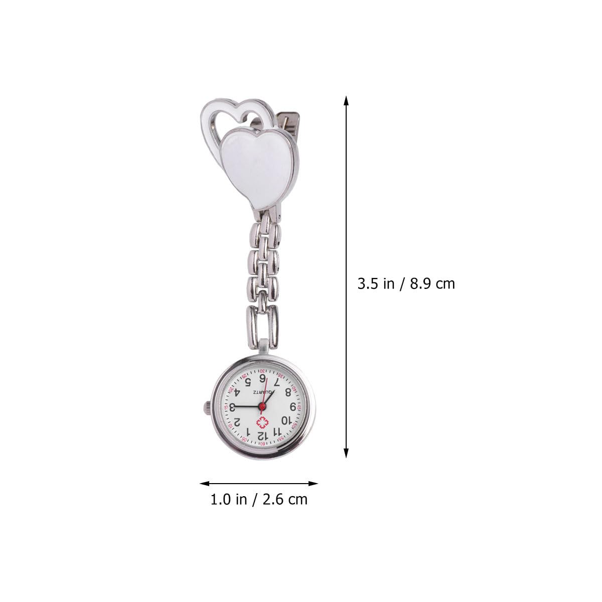 iplusmile Heart Shaped Pocket Watch - Waterproof Nurse Watch with Second Hand for Medical Professionals | Perfect for Doctors, Nurses & Healthcare Workers
