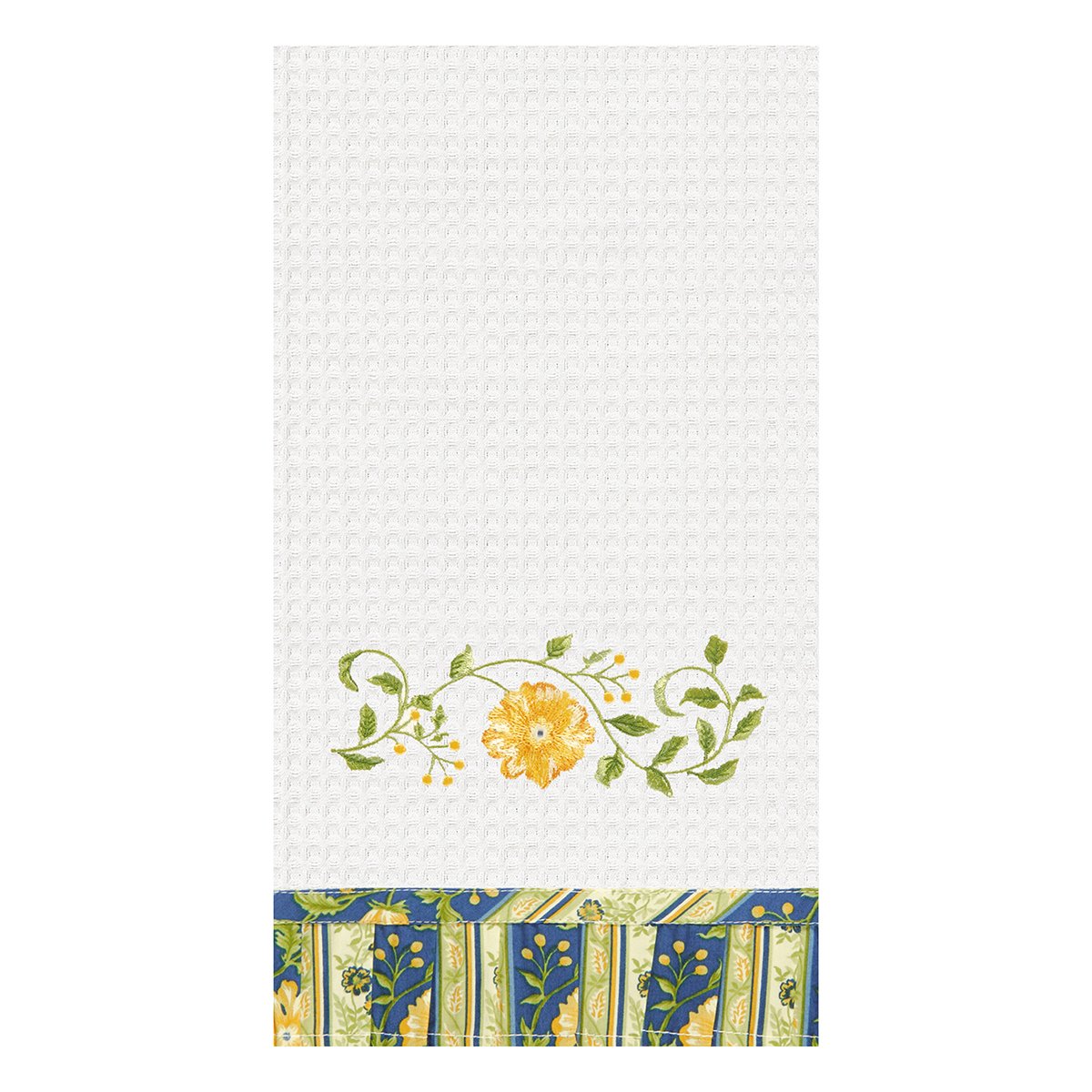 C&F Home Colonial Williamsburg Carlisle Blue Waffle Weave Kitchen Towel Set - 18