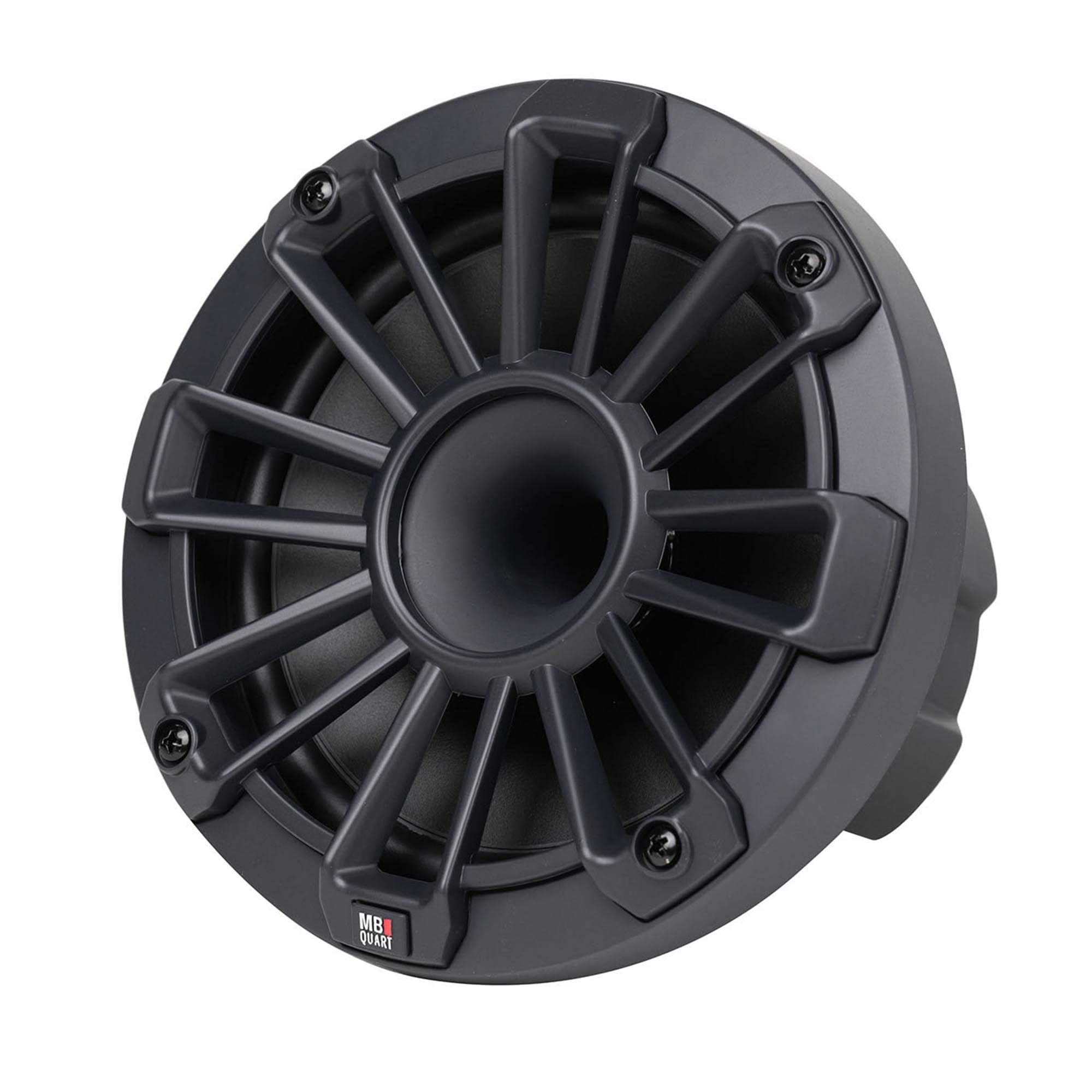 MB Quart NH2-116 Nautic 6.5 Inch Marine Speakers with Compression Horn - Waterproof Boat Audio System (Black/Silver/White Grills Included) - Perfect for Yachts, Speedboats & Outdoor Marine Entertainment