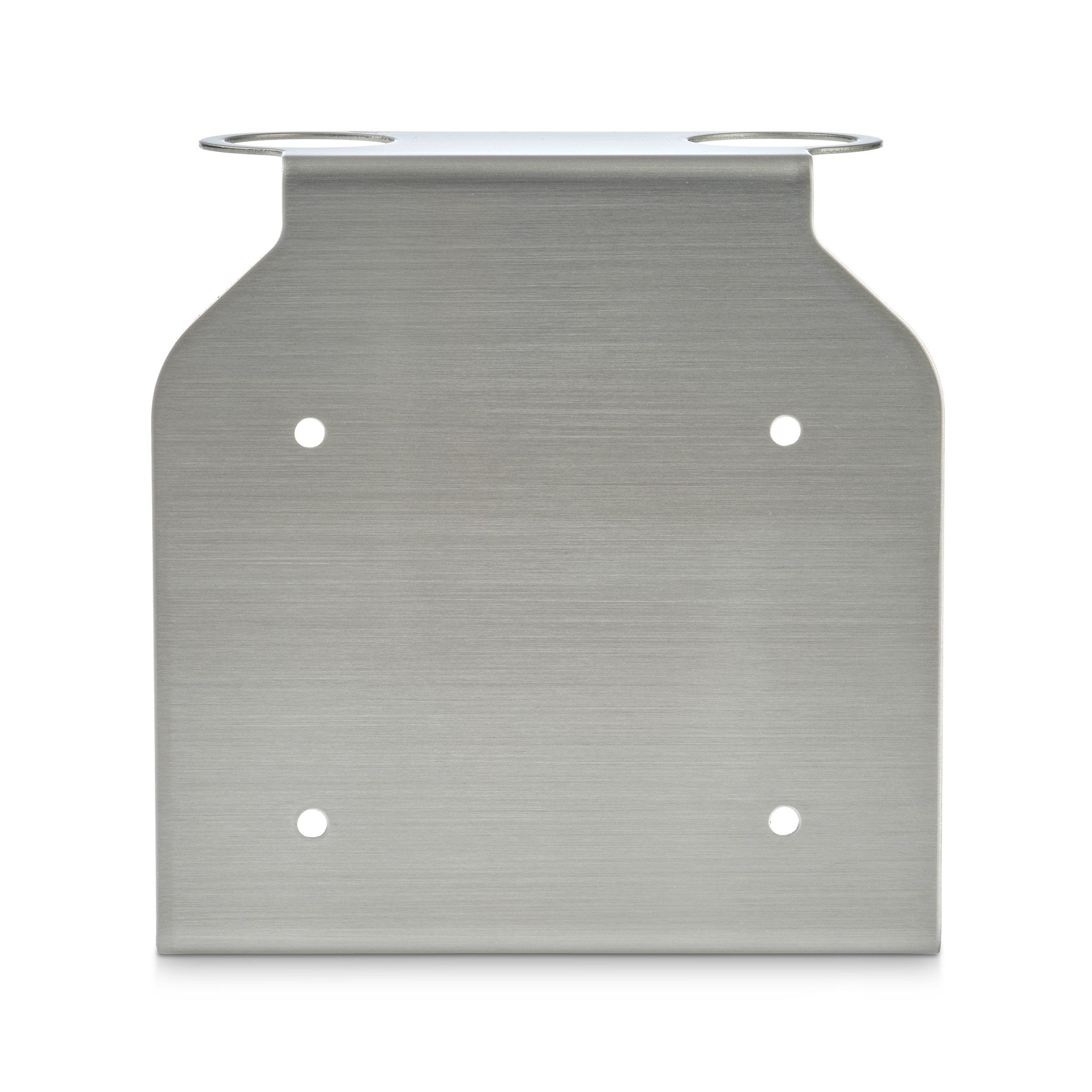 Dual Soap Dispenser Holder - Brushed Steel Bathroom Organizer for Countertop | Modern Soap Pump Stand for Kitchen & Bathroom Sink | Space Saving Design for Home & Office Use