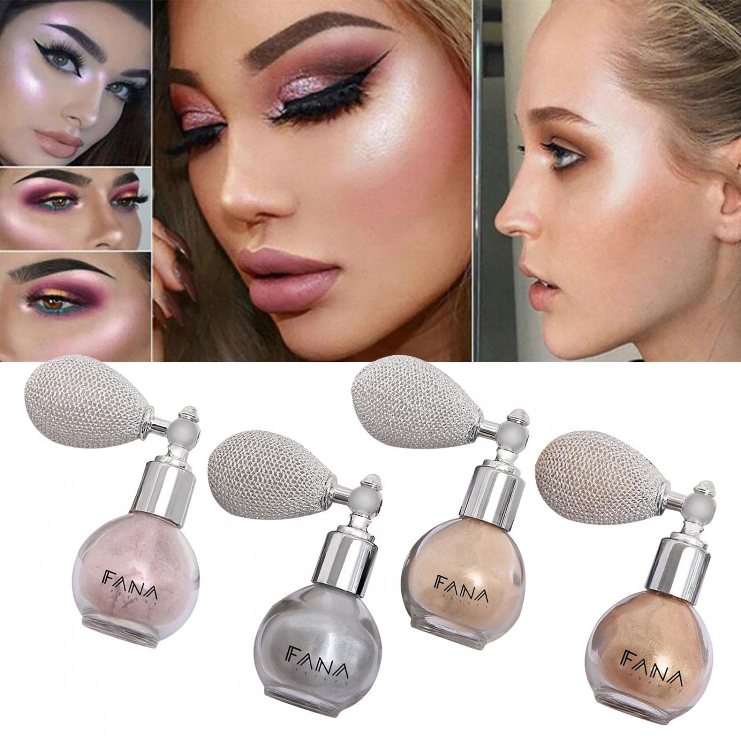 Shimmer Highlighter Powder Spray - Glitter Makeup for Face, Body & Hair | Long-Lasting Sparkle & Shine | Perfect for Parties, Festivals & Special Occasions