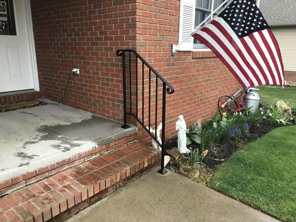 Iron X Handrail Picket #2 for Wood & Composite Steps - Durable Outdoor Stair Railing System for Decks, Porches, and Patios