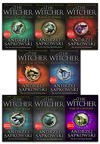 The Witcher Series by Andrzej Sapkowski - 7 Book Collection Set Including Sword of Destiny | Fantasy Novels for Adults | Perfect for Fantasy Lovers & Game Fans