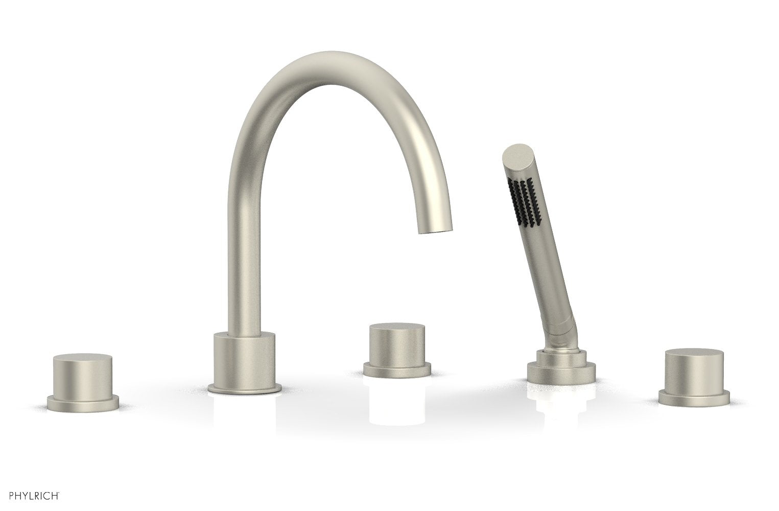 Premium BASIC II Deck Tub Set with Hand Shower - 230 49 - Freestanding Bathtub with Modern Faucet for Spa-Like Relaxation in Master Bathroom or Luxury Hotel Suite