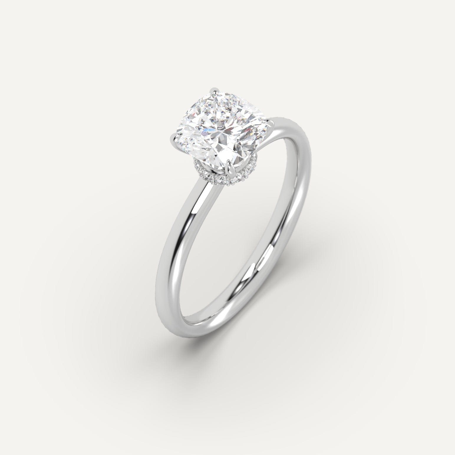 2 Carat Cushion Cut Diamond Engagement Ring - 14K White Gold Wedding Band for Women - Perfect for Proposals, Anniversaries & Special Occasions