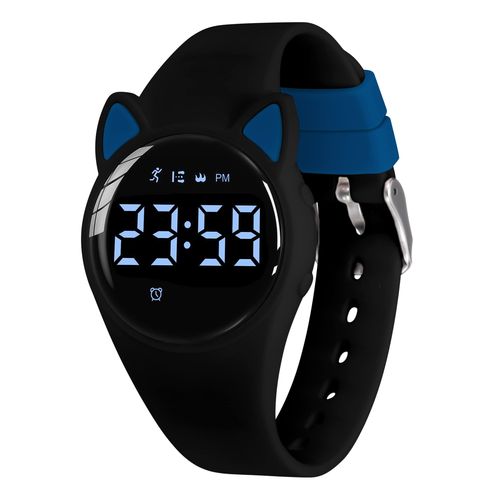 Refurbished L LAVAREDO Kids Fitness Tracker Watch - Digital Step Counter with Cat Ear Design, Distance & Calorie Tracking - Perfect Gift for Girls & Cat Lovers (Great for School, Sports & Daily Activities)