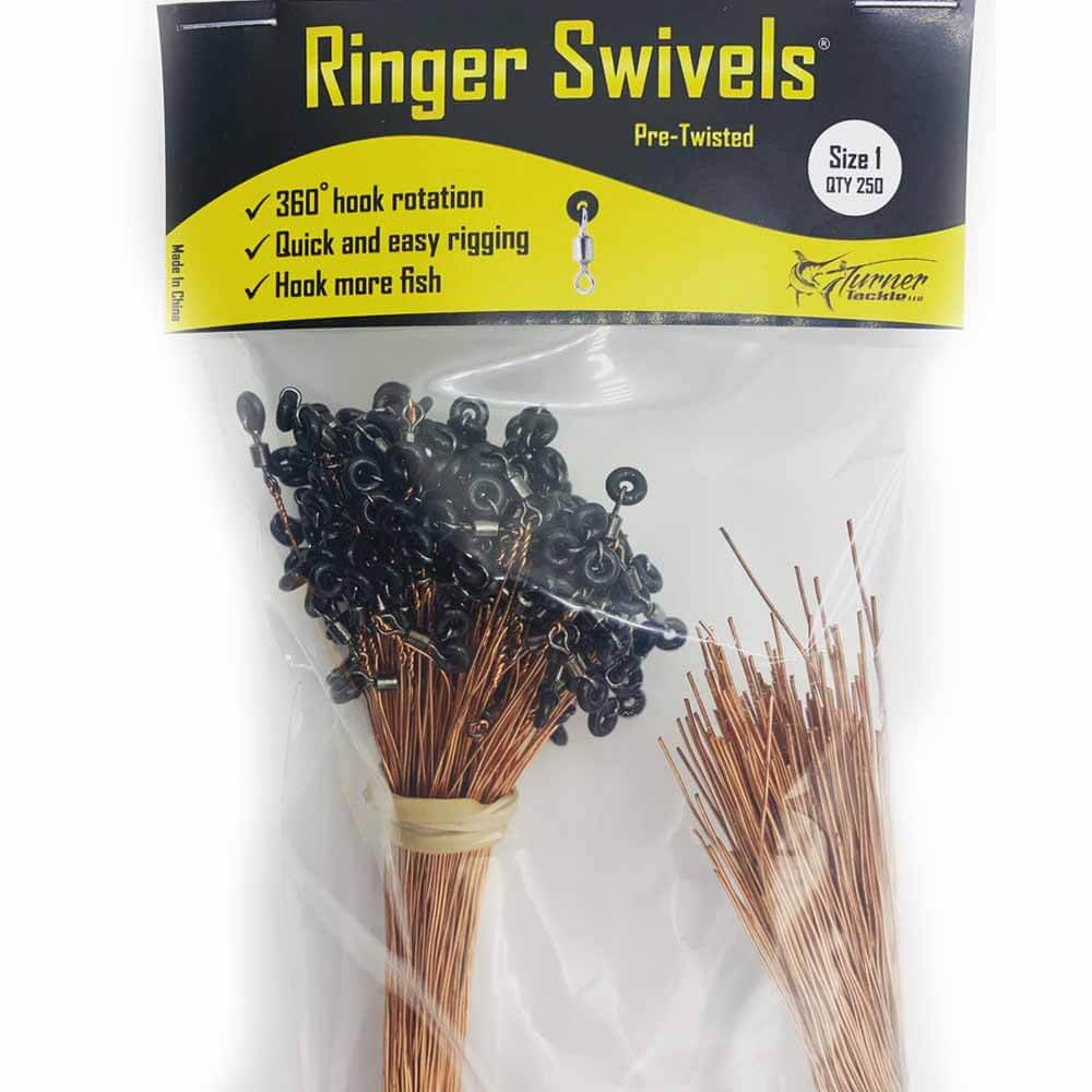 Premium Pre-Twisted #1 Ringer Swivels - High Strength Fishing Swivel Connectors for Saltwater & Freshwater Angling - Perfect for Lure Rigging, Trolling & Offshore Fishing