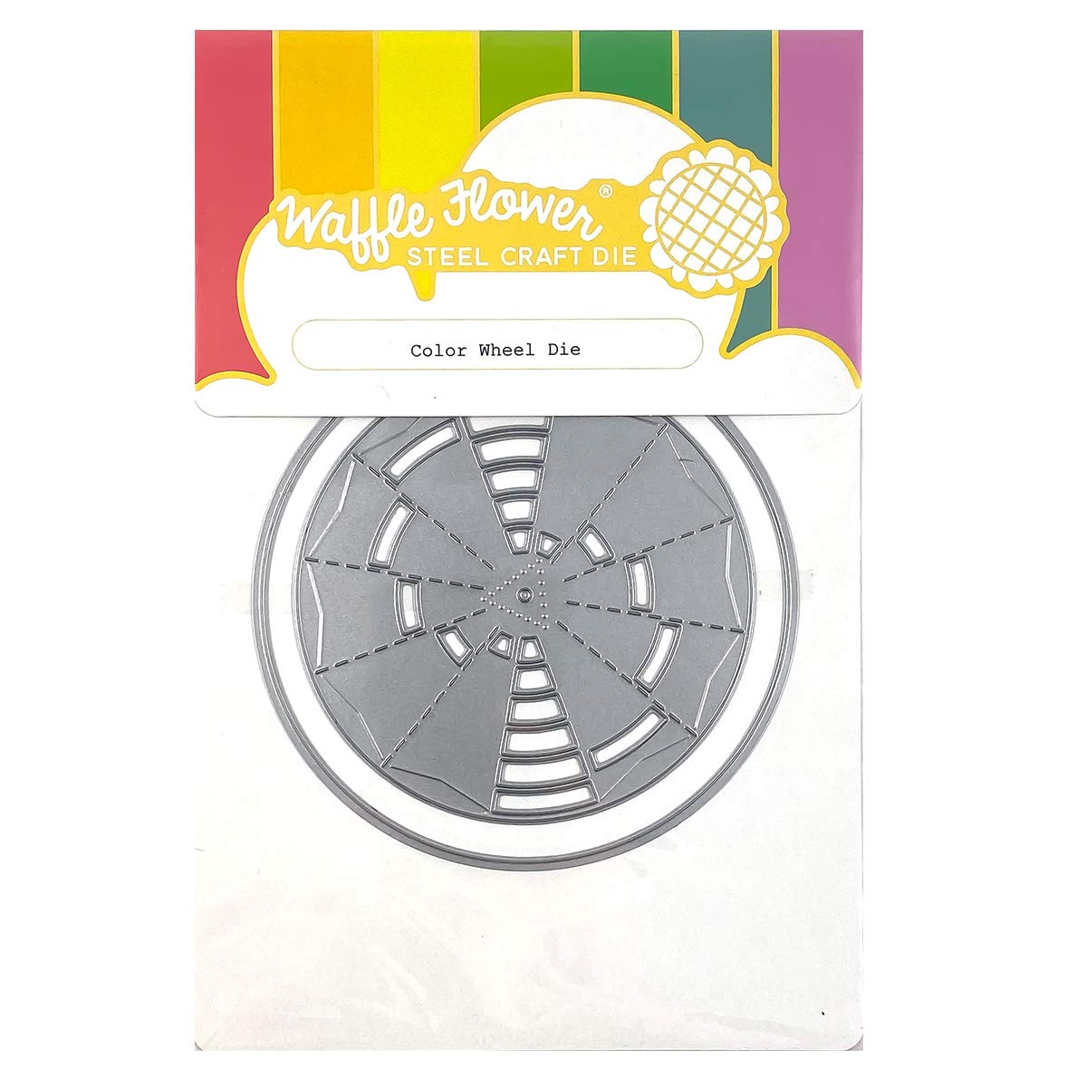 Waffle Flower Color Wheels Matching Die Set for Card Making & Scrapbooking - Perfect for DIY Crafts, Paper Projects, and Handmade Greeting Cards