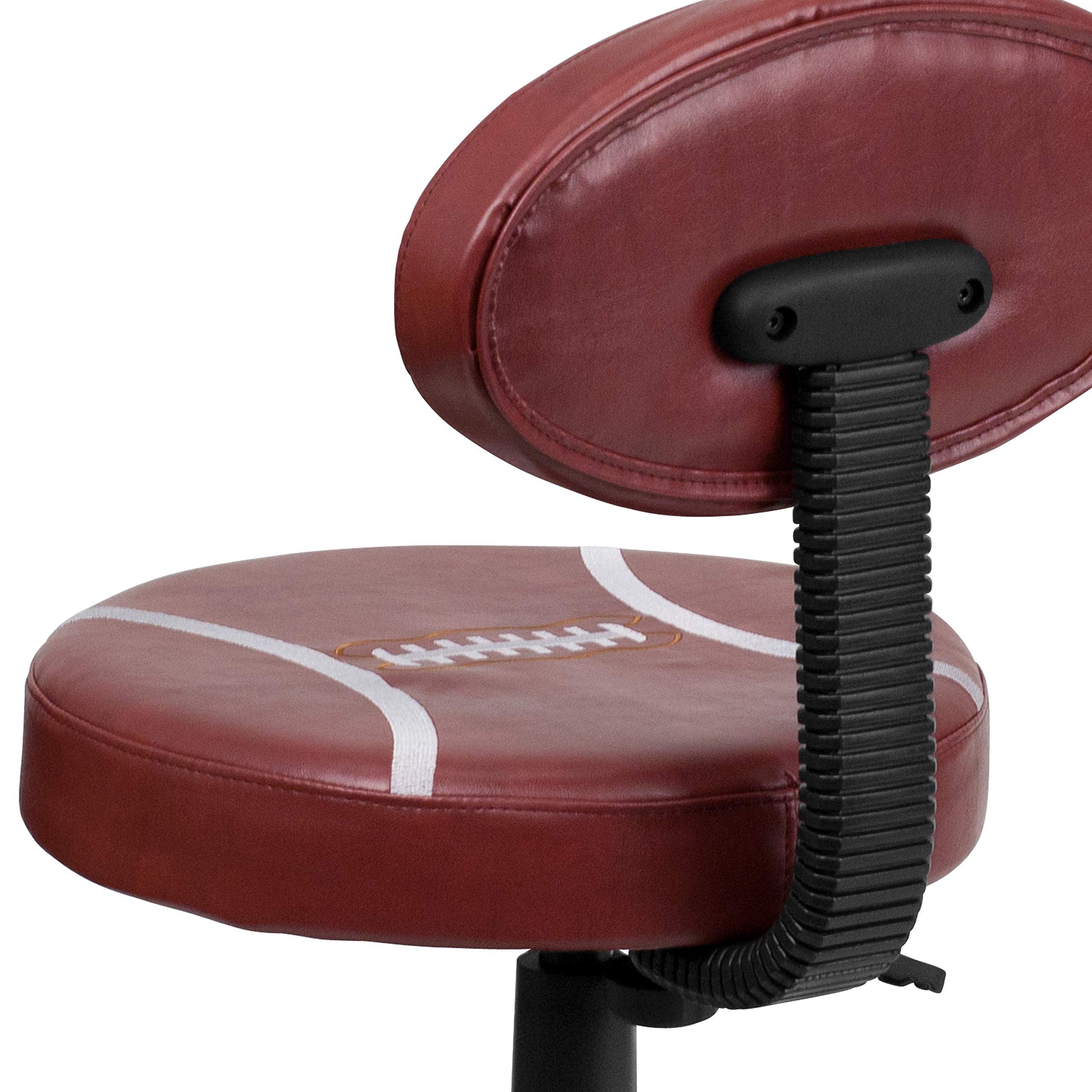 Flash Furniture Preston Brown Leather Swivel Task Office Chair - Ergonomic Desk Chair for Home & Office Workspaces, Gaming, and Study Sessions