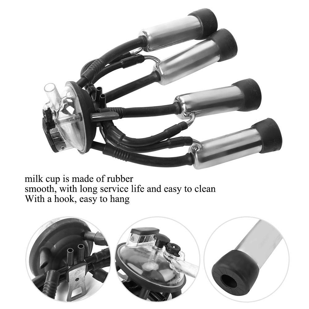 240CC Cow Milking Cluster Replacement - Durable Milking Machine Cup Set with Milk Claw for Dairy Farm Use | Ideal for Herd Management & Milk Production