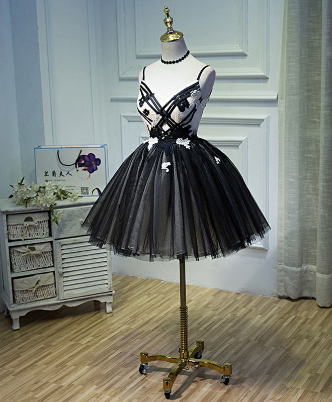 Elegant Black Tulle Short Prom Dress for Homecoming - Perfect for Dances, Parties & Special Occasions