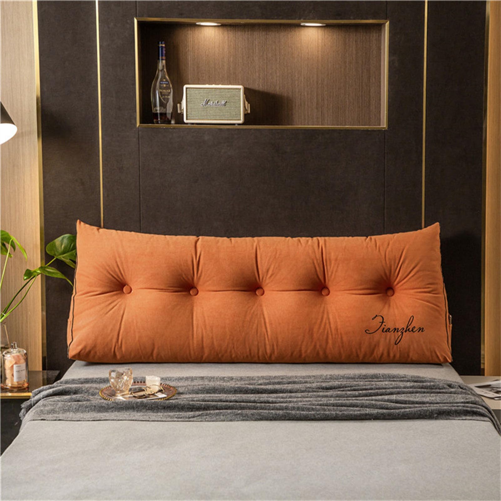 TFDRSEXVD Triangular Bedside Cushions - Large Backrest Pillow for Dormitory & Tatami Bedrooms, 150x50x20cm (Color 5) - Perfect for Reading, Relaxing & Small Space Living