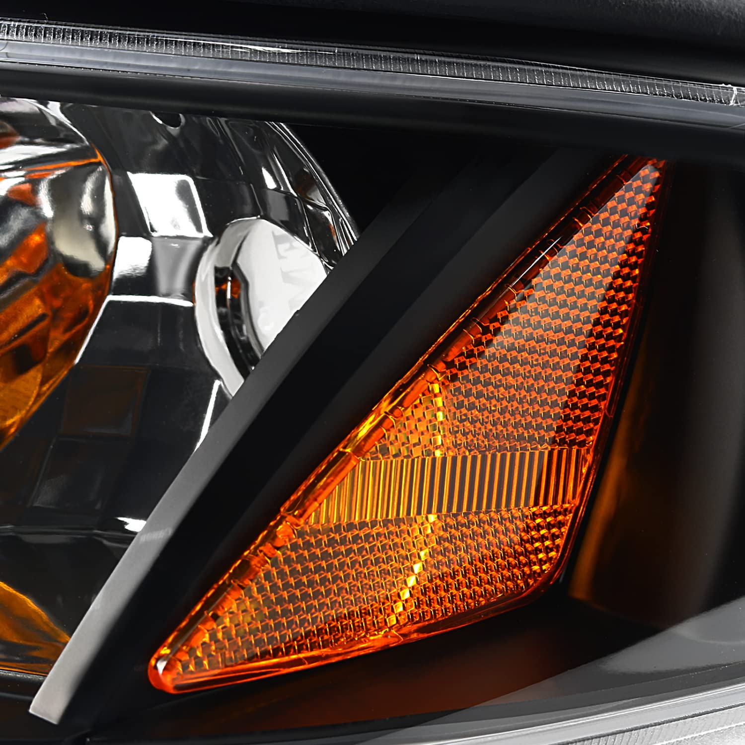 Spec-D Tuning Black 1PC Style Headlights for 1994-1998 Ford Mustang - Left & Right Pair Headlight Assembly - Upgrade Your Ride with Sleek Lighting for Night Driving & Car Shows