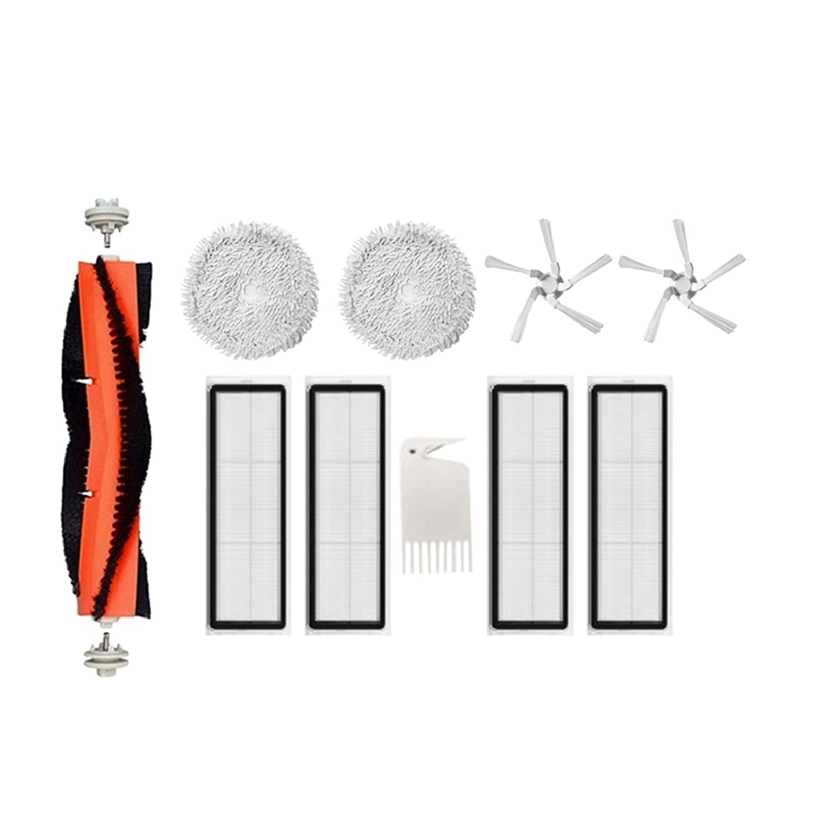 10Pcs Vacuum Cleaner Replacement Parts Kit - Mop Cloth, Filter & Side Brushes for Xiaomi Dreame W10/W10 Pro Robot Vacuum | Household Cleaning Accessories for Hardwood Floors & Carpets (Auburn)
