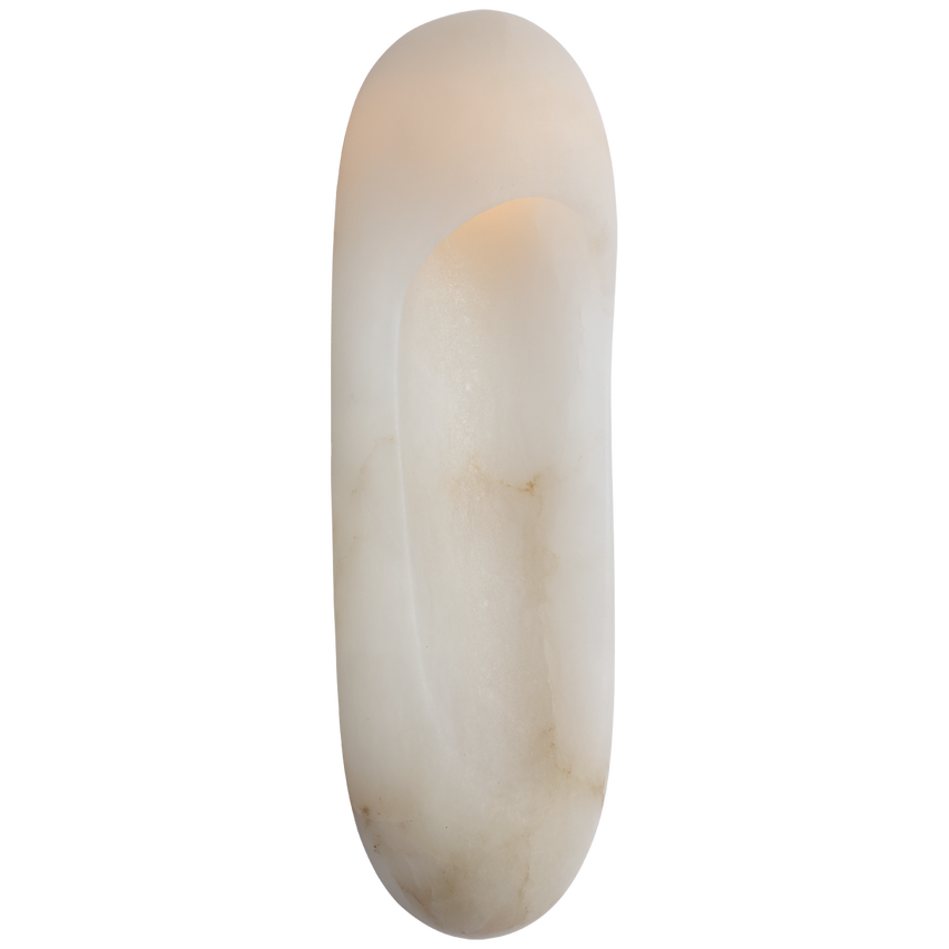 Elegant Esculpa 18-Inch Alabaster Wall Sconce Light Fixture - Perfect for Bedroom, Living Room & Hallway Lighting Decor