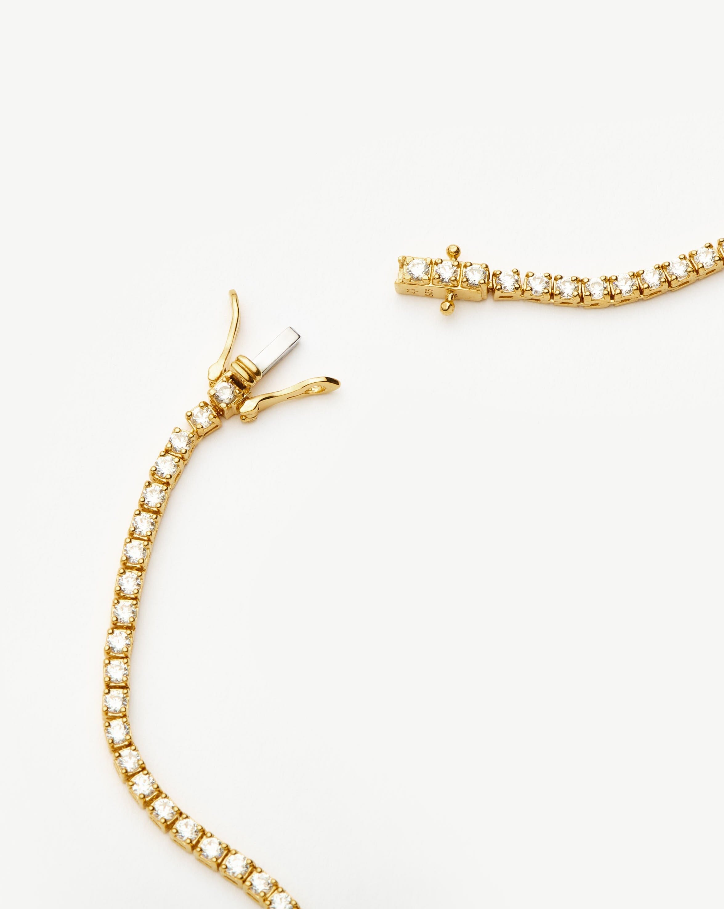 18K Gold Vermeil Classic Tennis Necklace with Cubic Zirconia - Elegant Jewelry for Women, Perfect for Weddings, Parties & Special Occasions