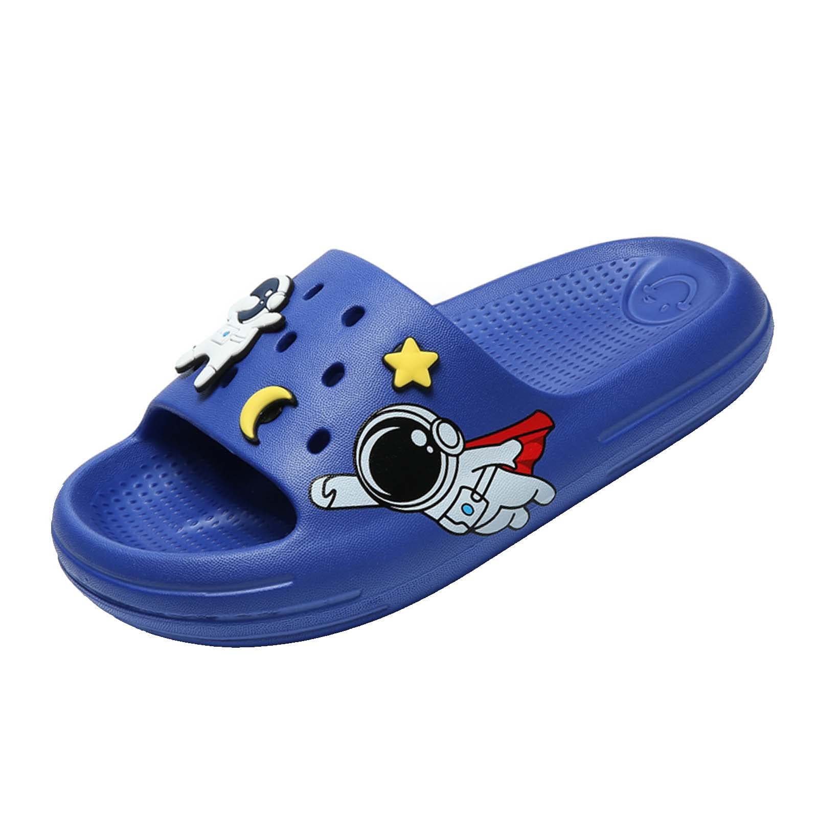 Eliogn Anti-Slip Slide Sandals for Boys & Girls - Ultra Lightweight Pillow Slippers, Waterproof Shower Shoes for Home, Pool & Beach - Perfect Summer Sandals for Kids (Toddler/Little Kid/Big Kid)